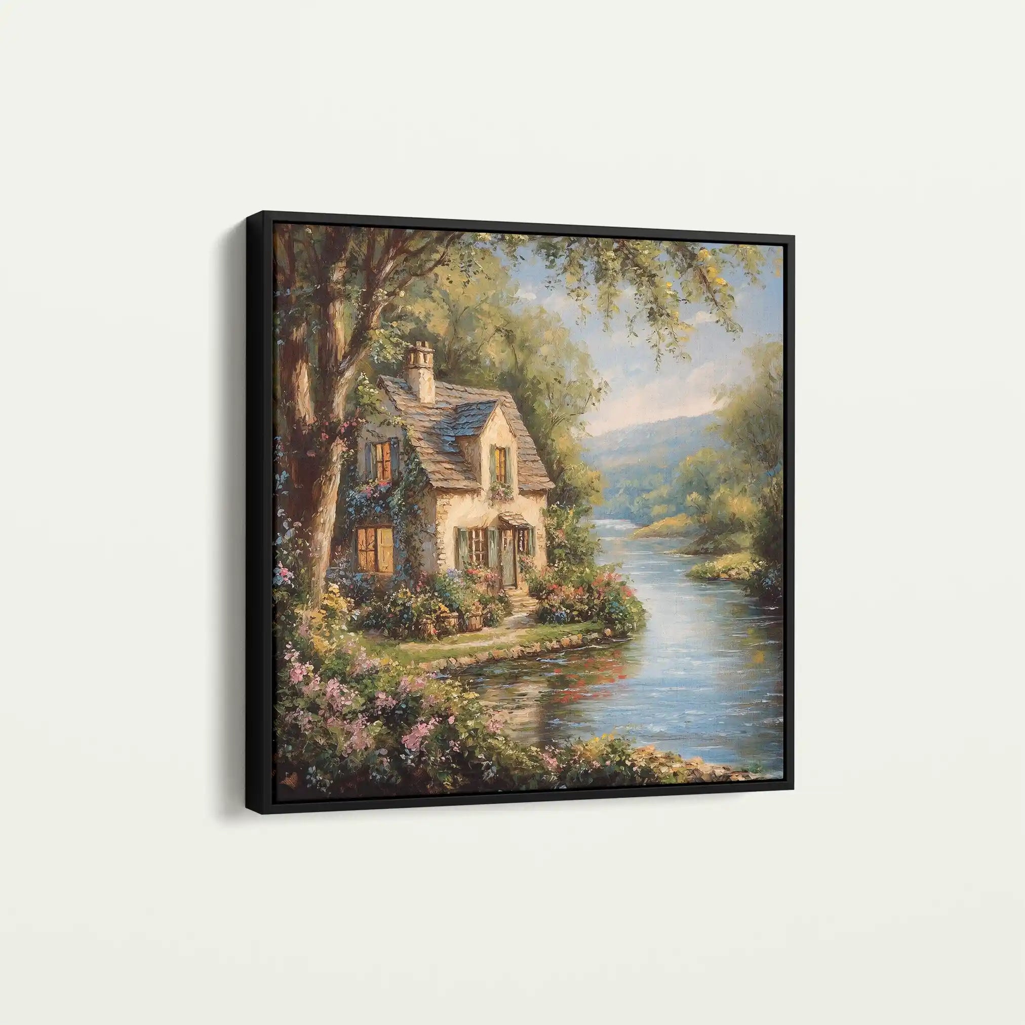 Landscape 426 Canvas Art 60 x 60 cm / Black