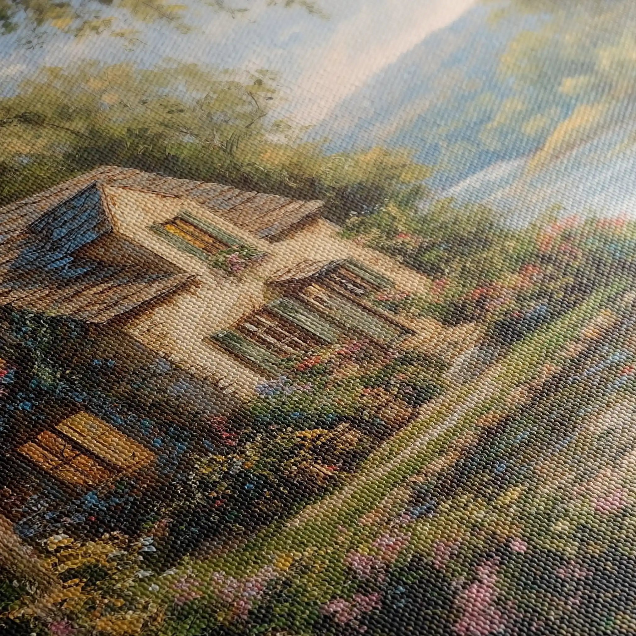 Landscape 426 Canvas Art 60 x 60 cm / Black