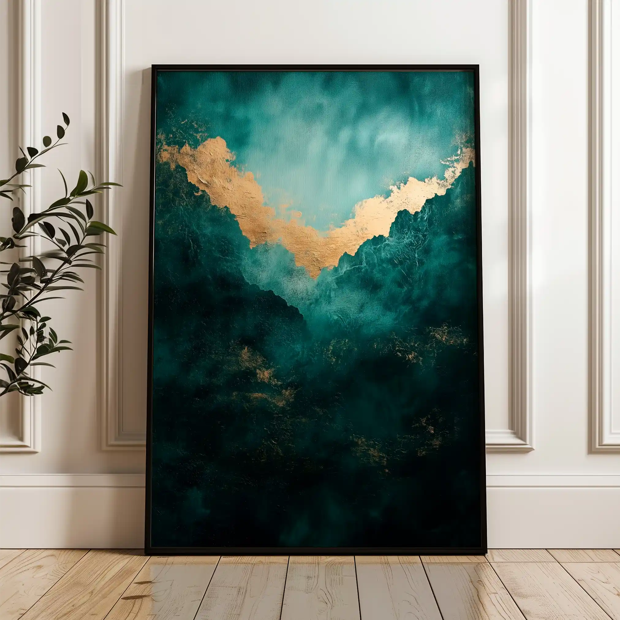 Abstract 427 Canvas Art 60 x 40 cm / Black
