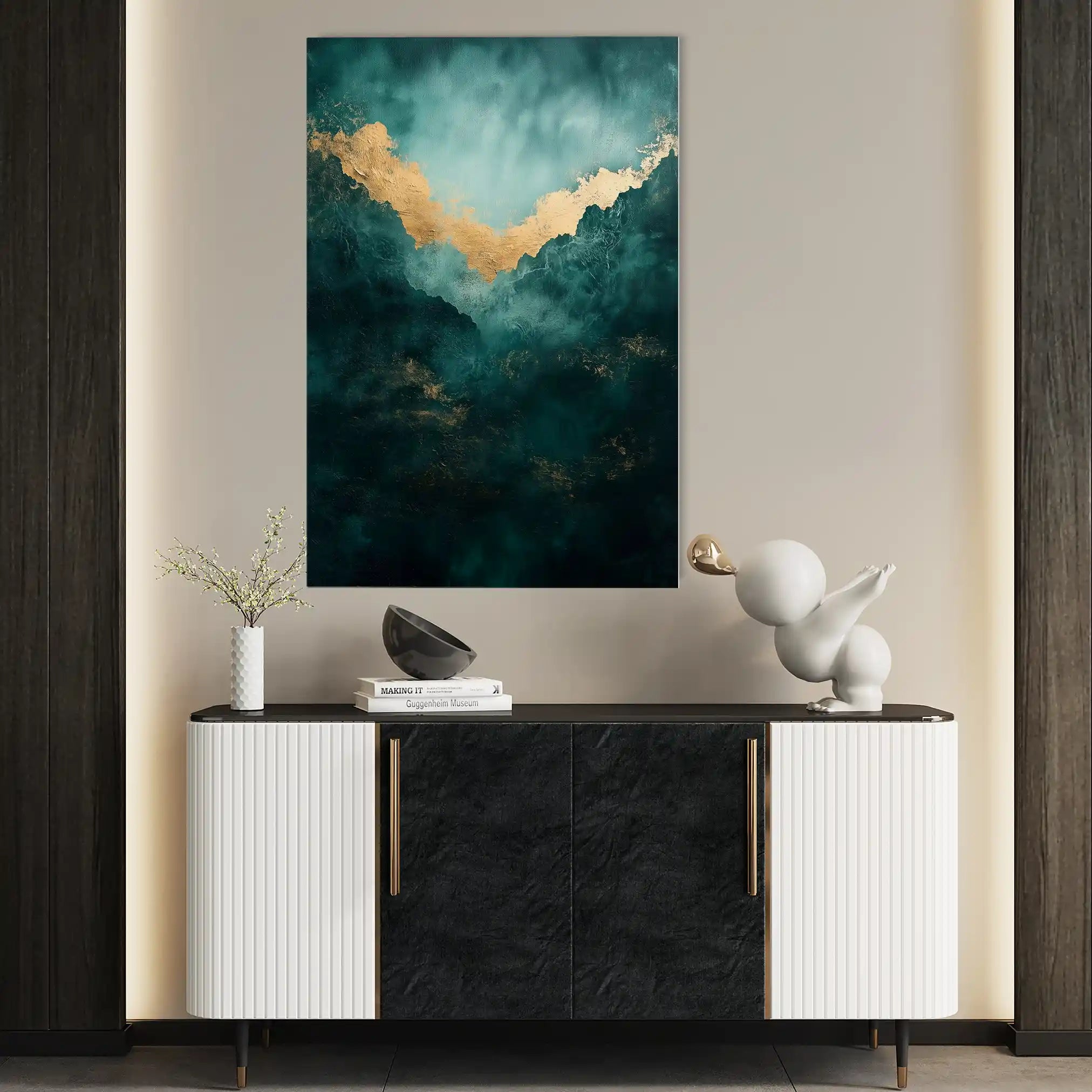 Abstract 427 Canvas Art 60 x 40 cm / Black