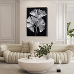 Floral 427 Canvas Art 60 x 40 cm / Black