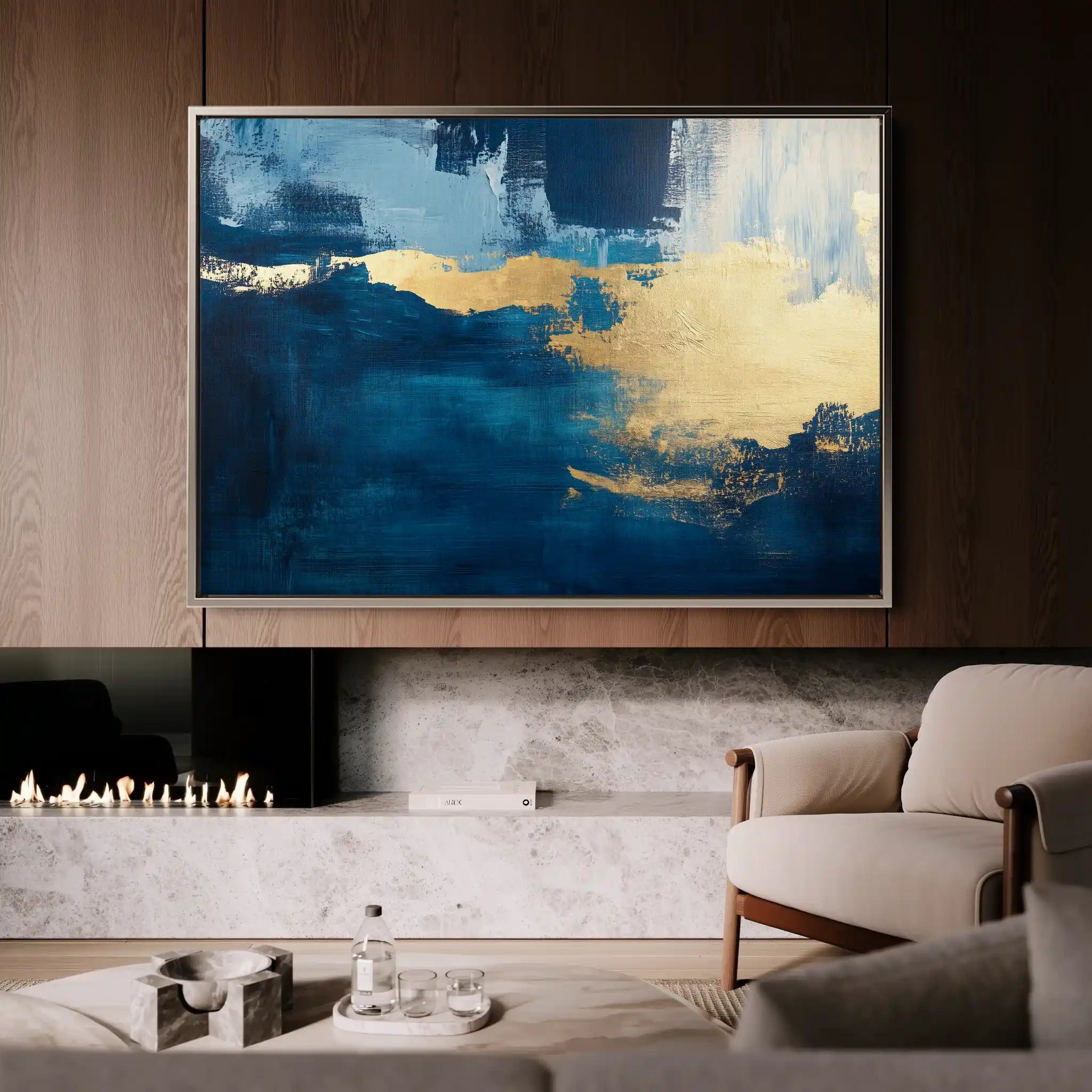 Abstract 428 Canvas Art 60 x 40 cm / Black