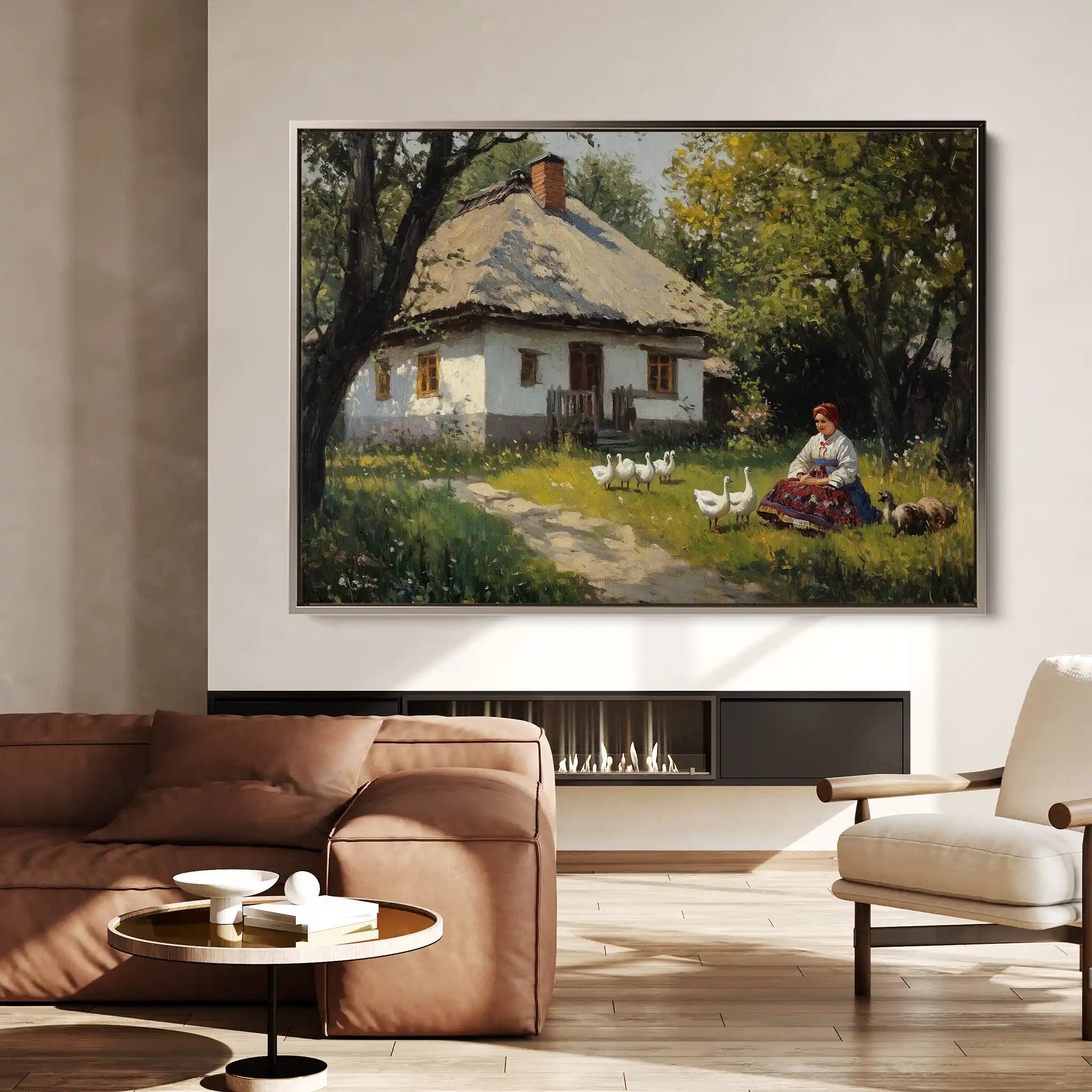 Landscape 428 Canvas Art 60 x 40 cm / Black