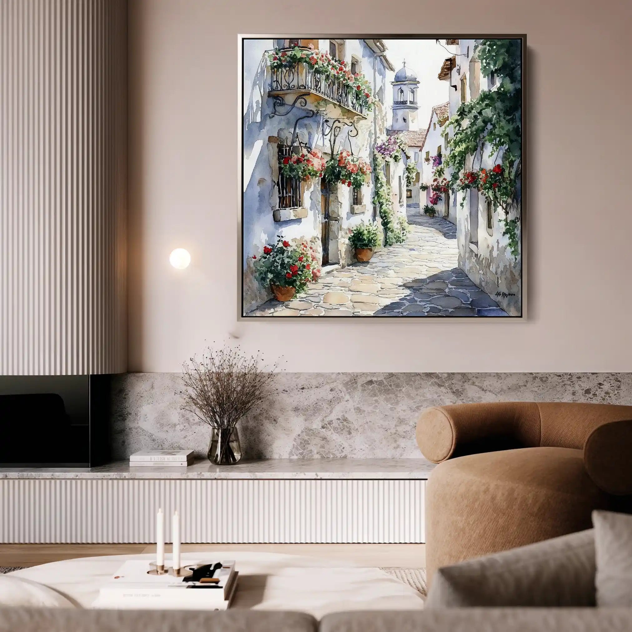 Landscape 431 Canvas Art 60 x 60 cm / Black