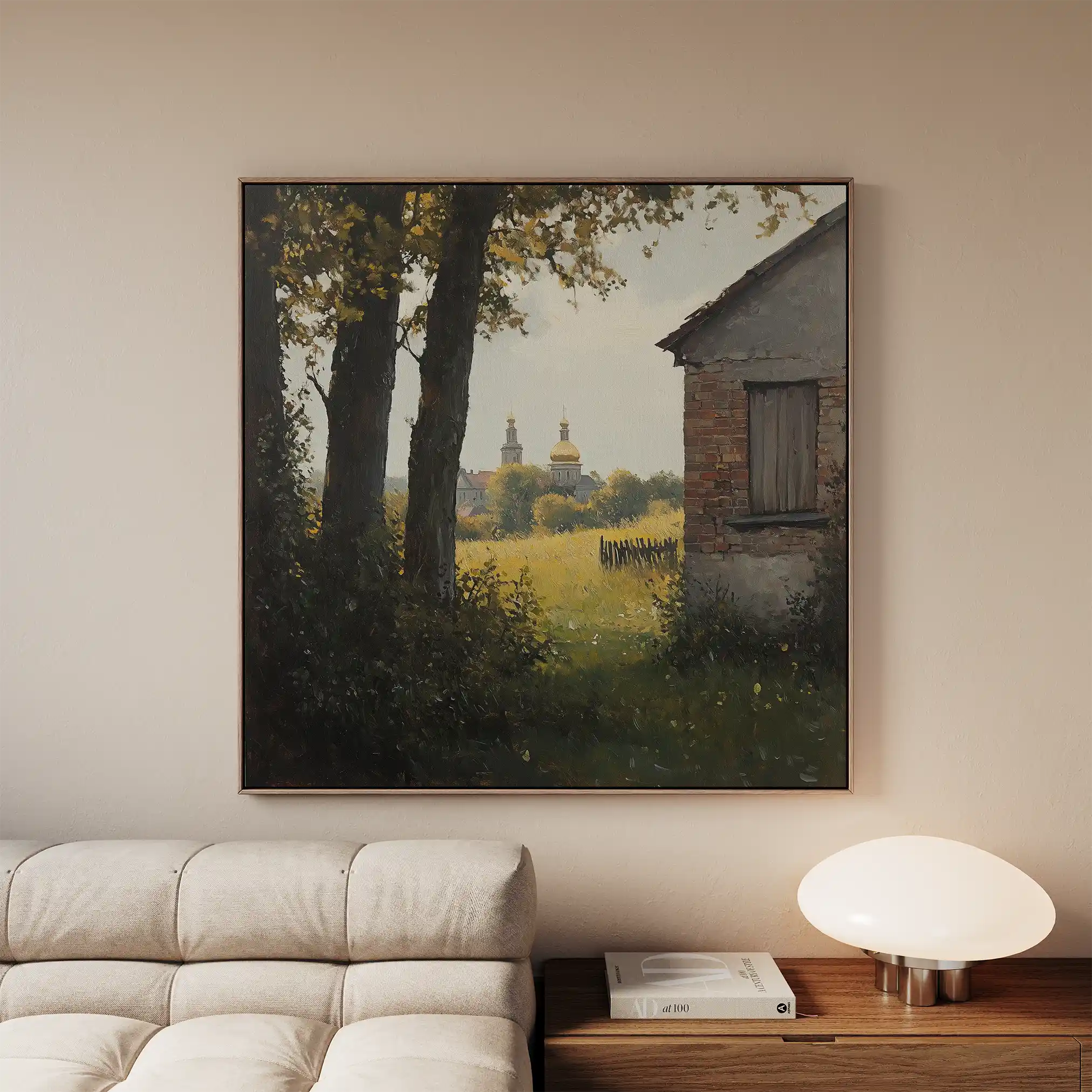 Landscape 432 Canvas Art 60 x 60 cm / Black