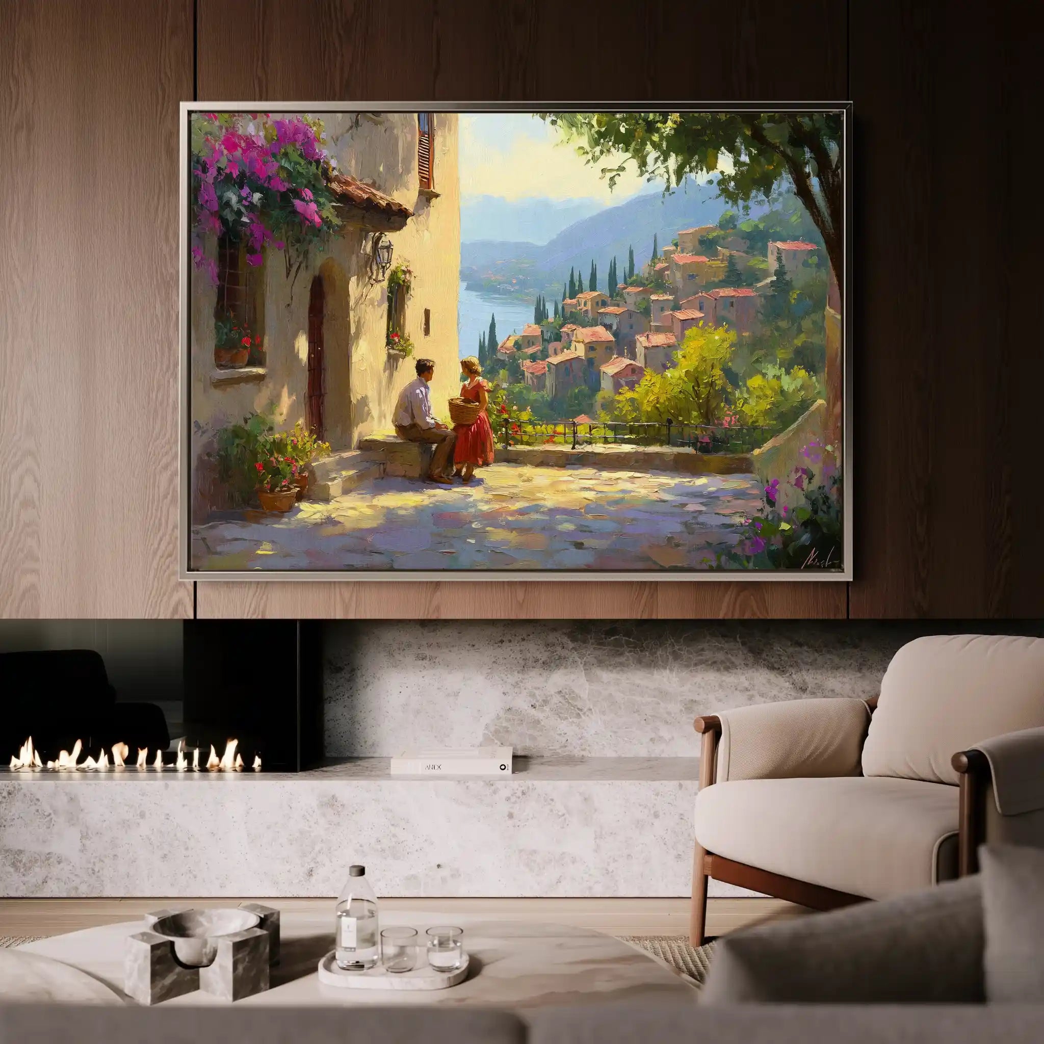 Landscape 434 Canvas Art 60 x 40 cm / Black