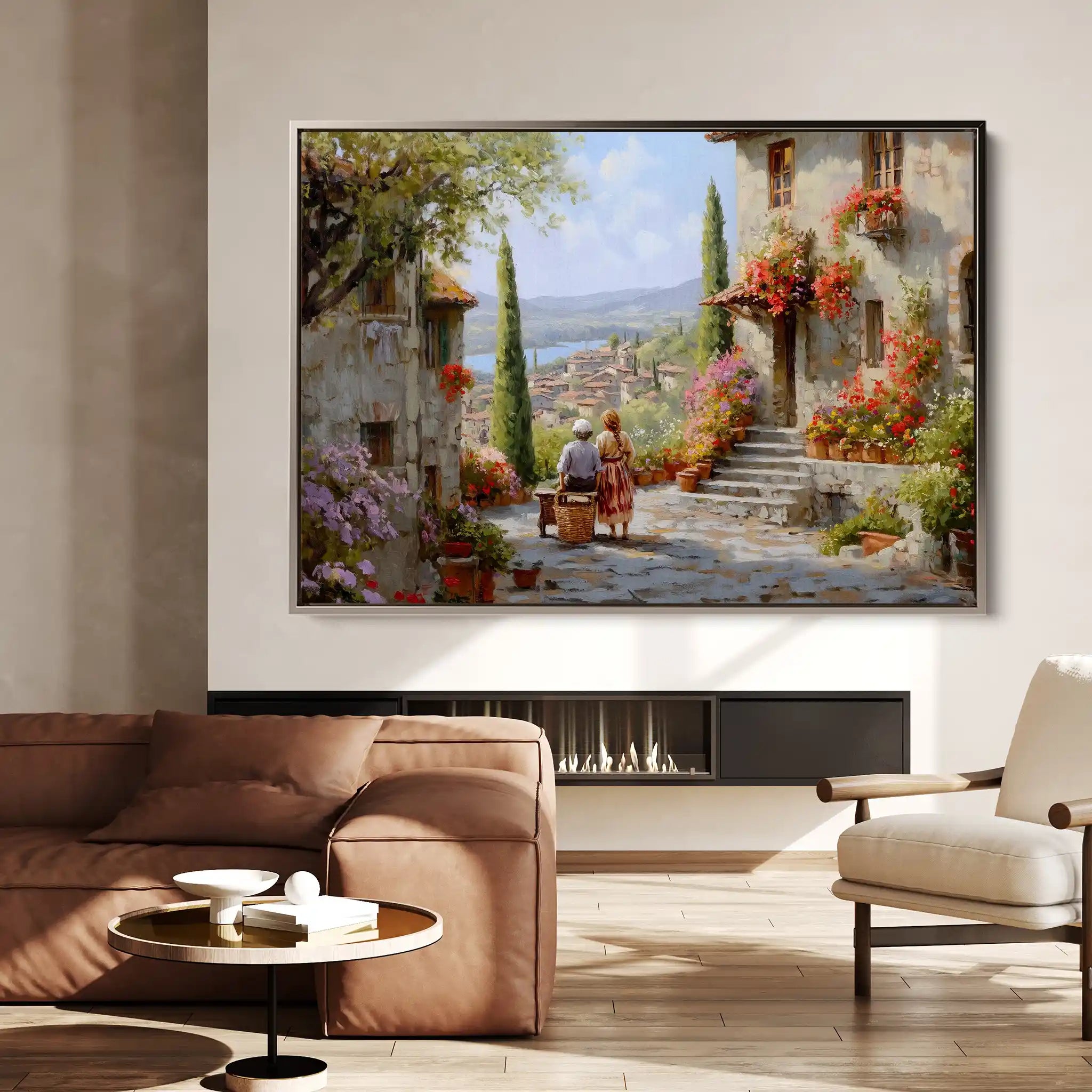 Landscape 435 Canvas Art 60 x 40 cm / Black
