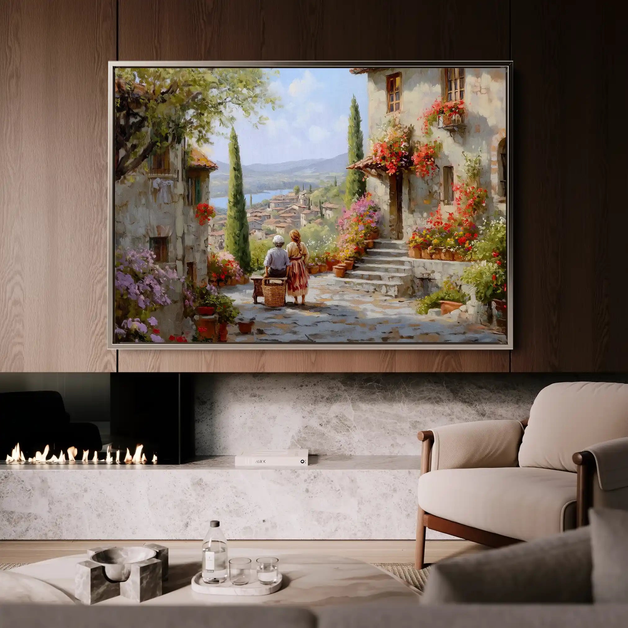 Landscape 435 Canvas Art 60 x 40 cm / Black