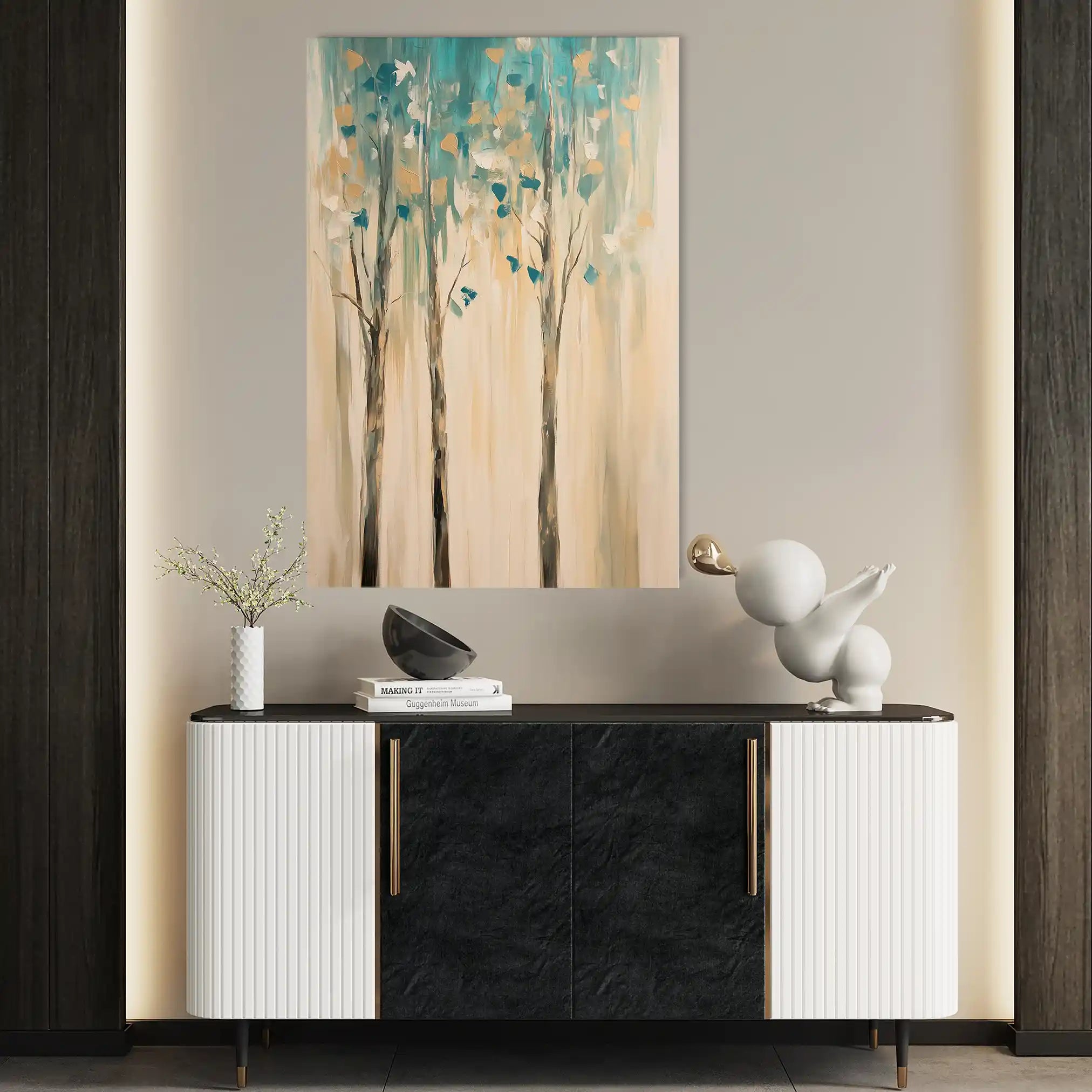 Landscape 437 Canvas Art 60 x 40 cm / Black