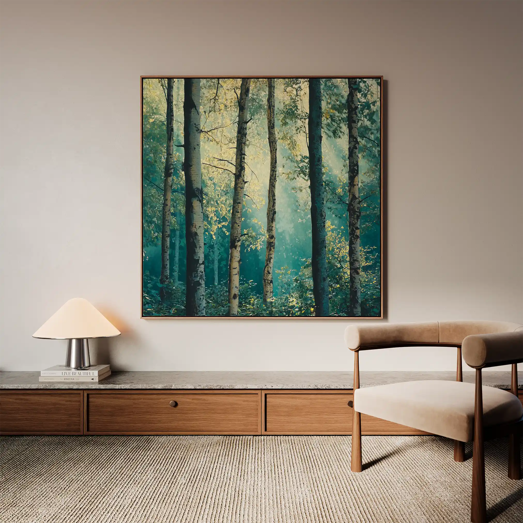 Landscape 439 Canvas Art 60 x 60 cm / Black