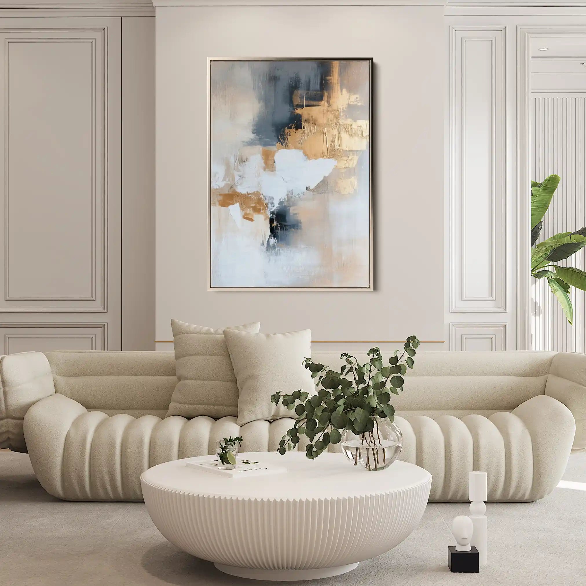 Abstract 440 Canvas Art 60 x 40 cm / Black