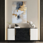 Abstract 440 Canvas Art 60 x 40 cm / Black