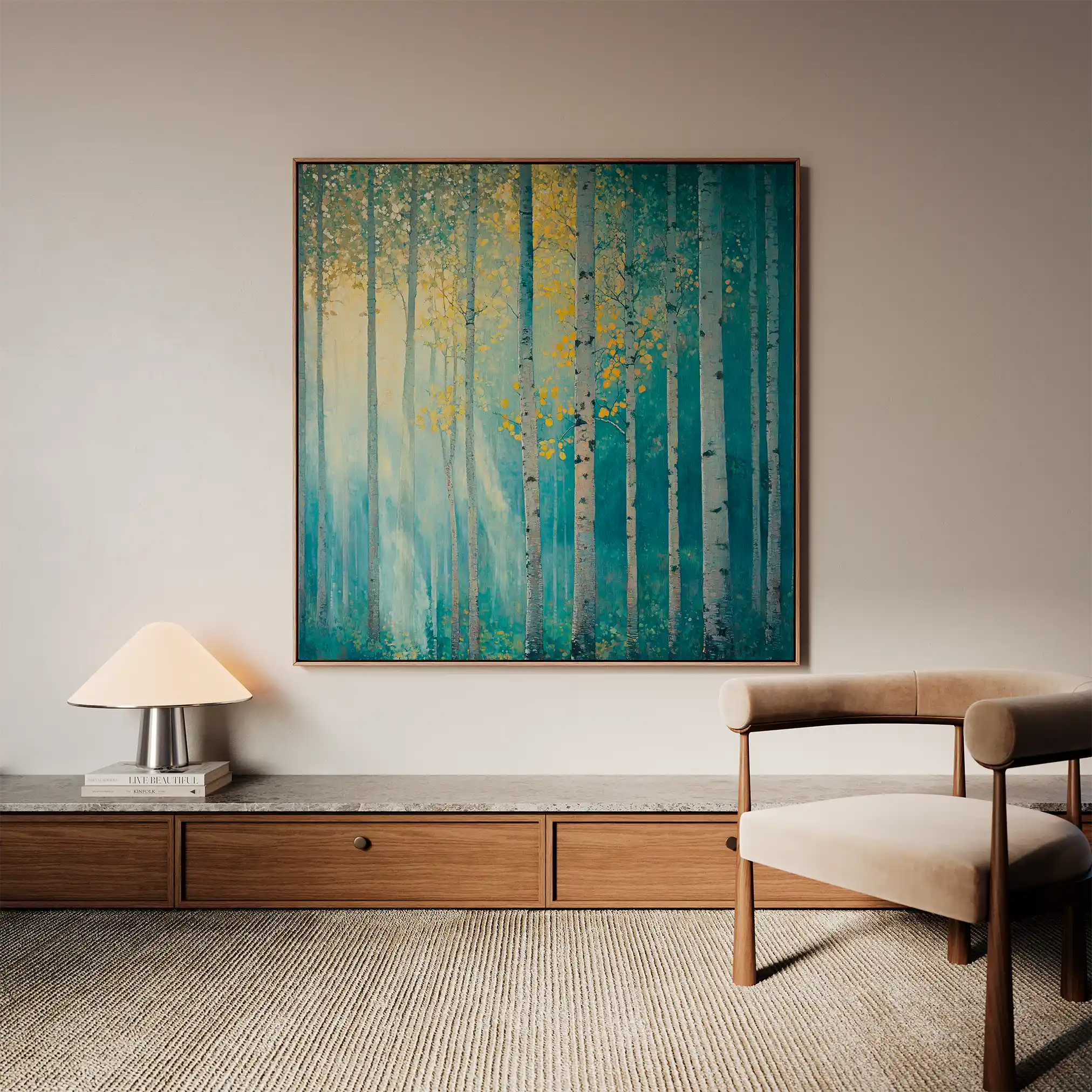 Landscape 440 Canvas Art 60 x 60 cm / Black