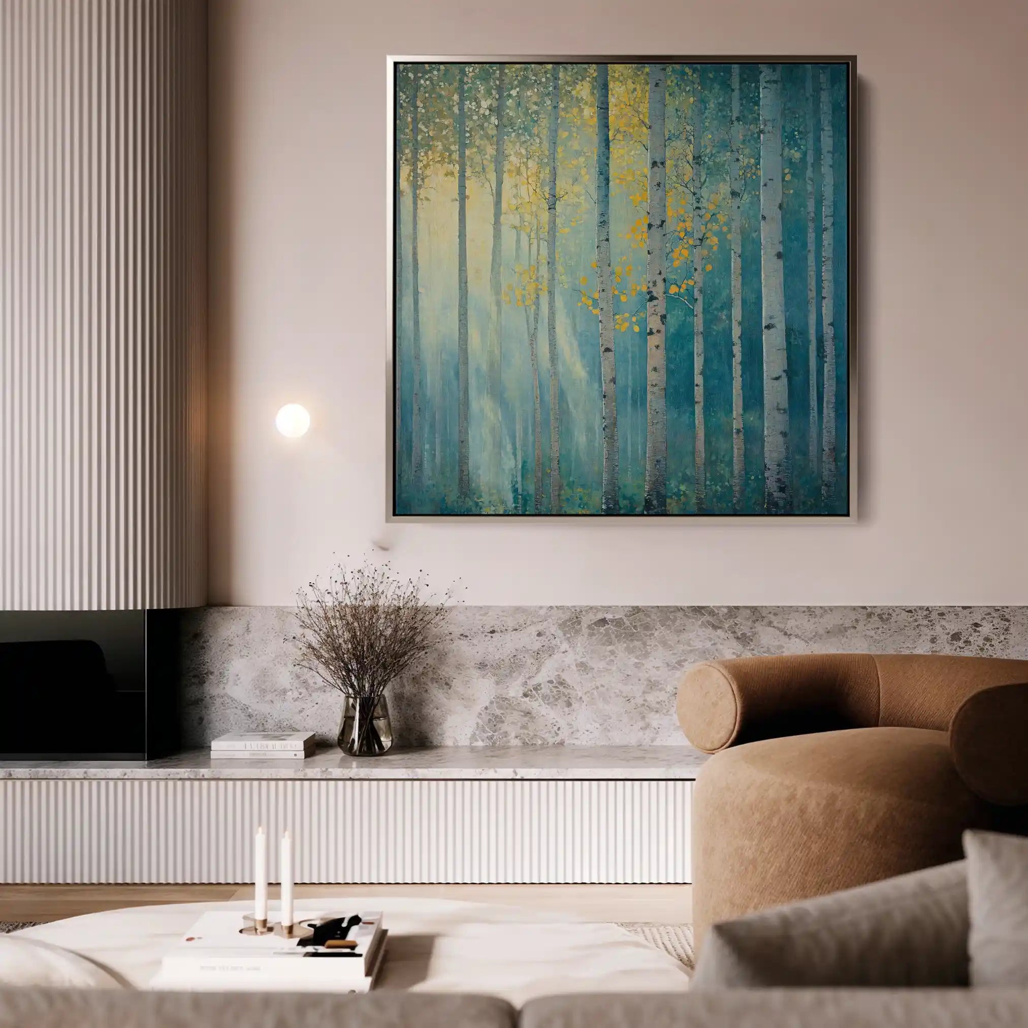 Landscape 440 Canvas Art 60 x 60 cm / Black