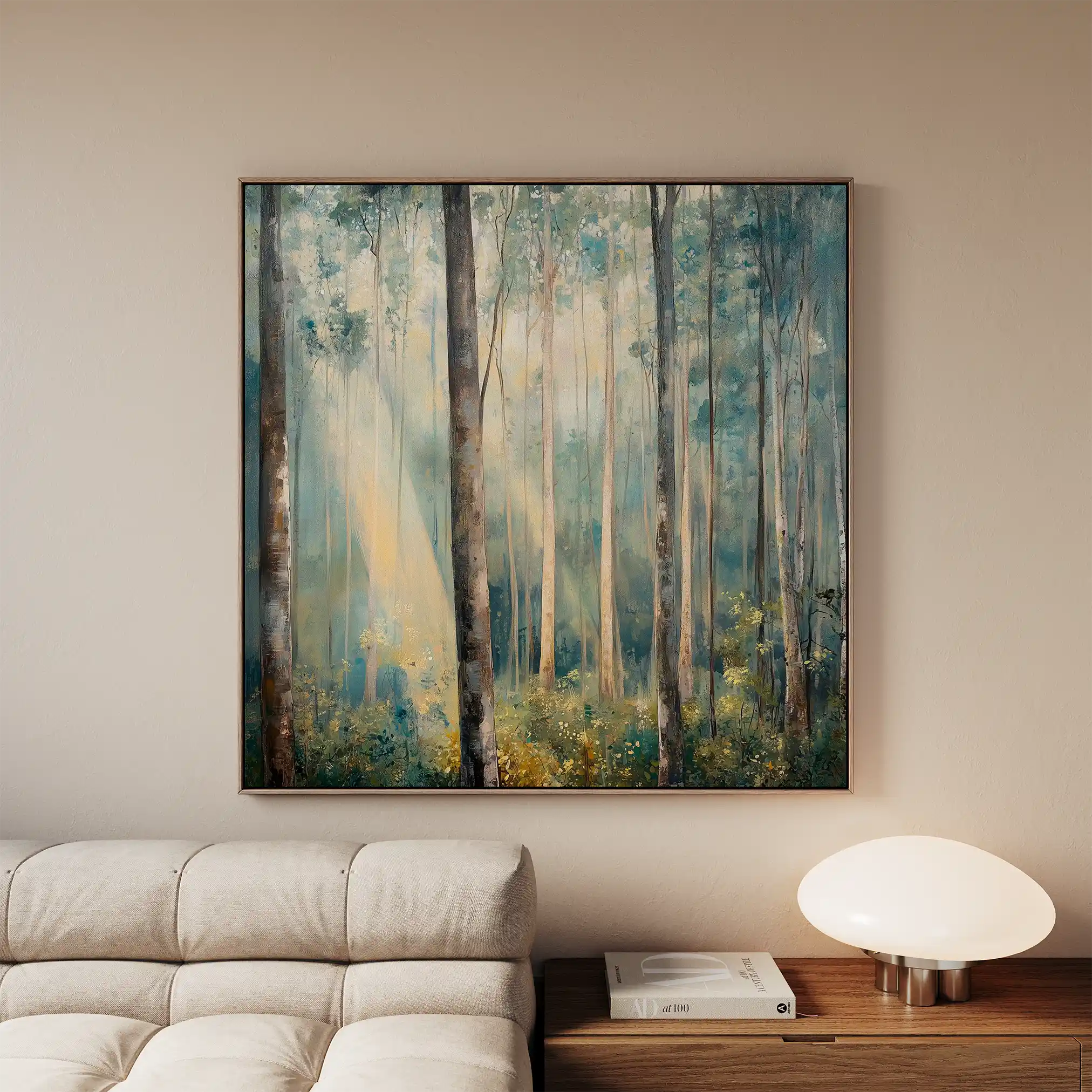 Landscape 441 Canvas Art 60 x 60 cm / Black