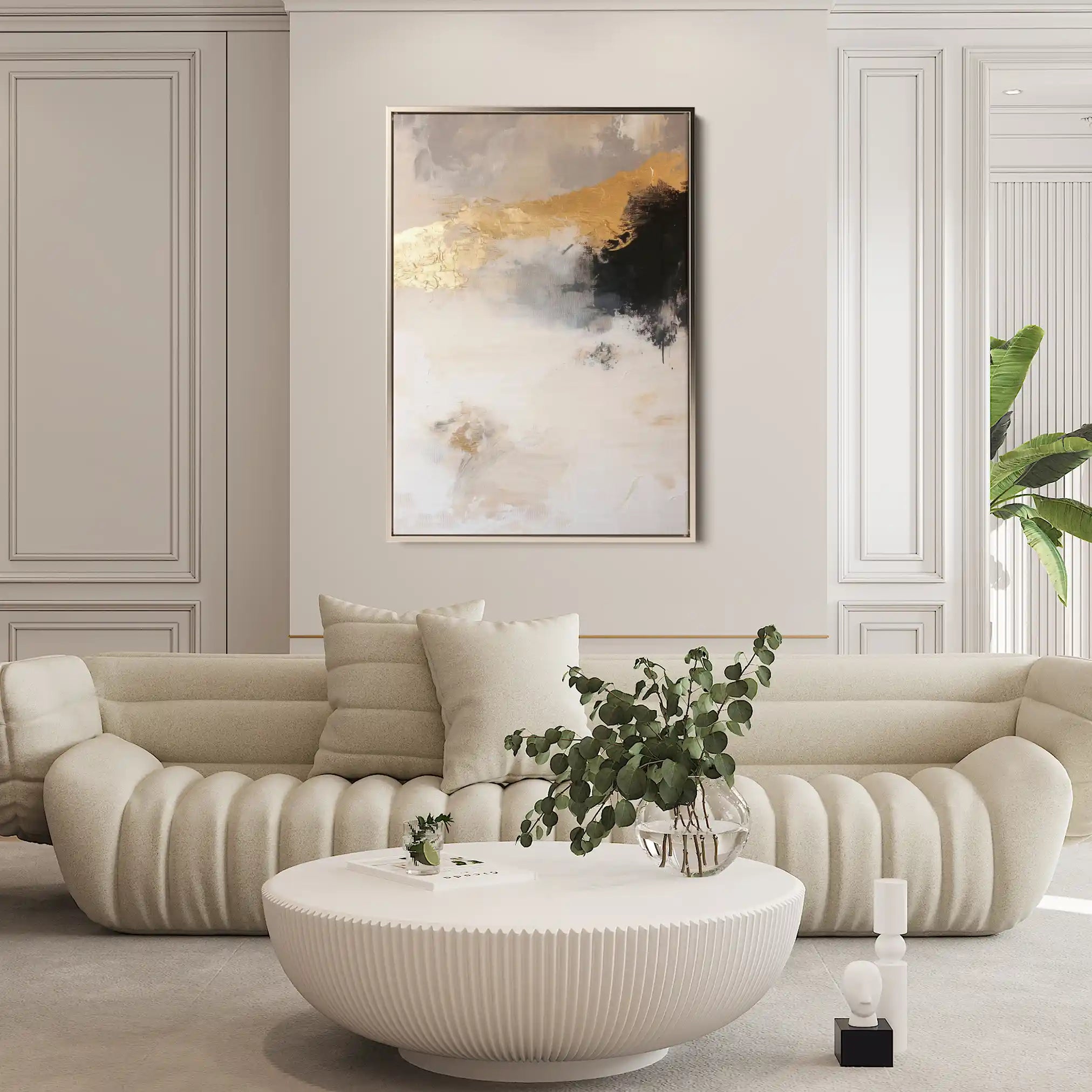 Abstract 442 Canvas Art 60 x 40 cm / Black