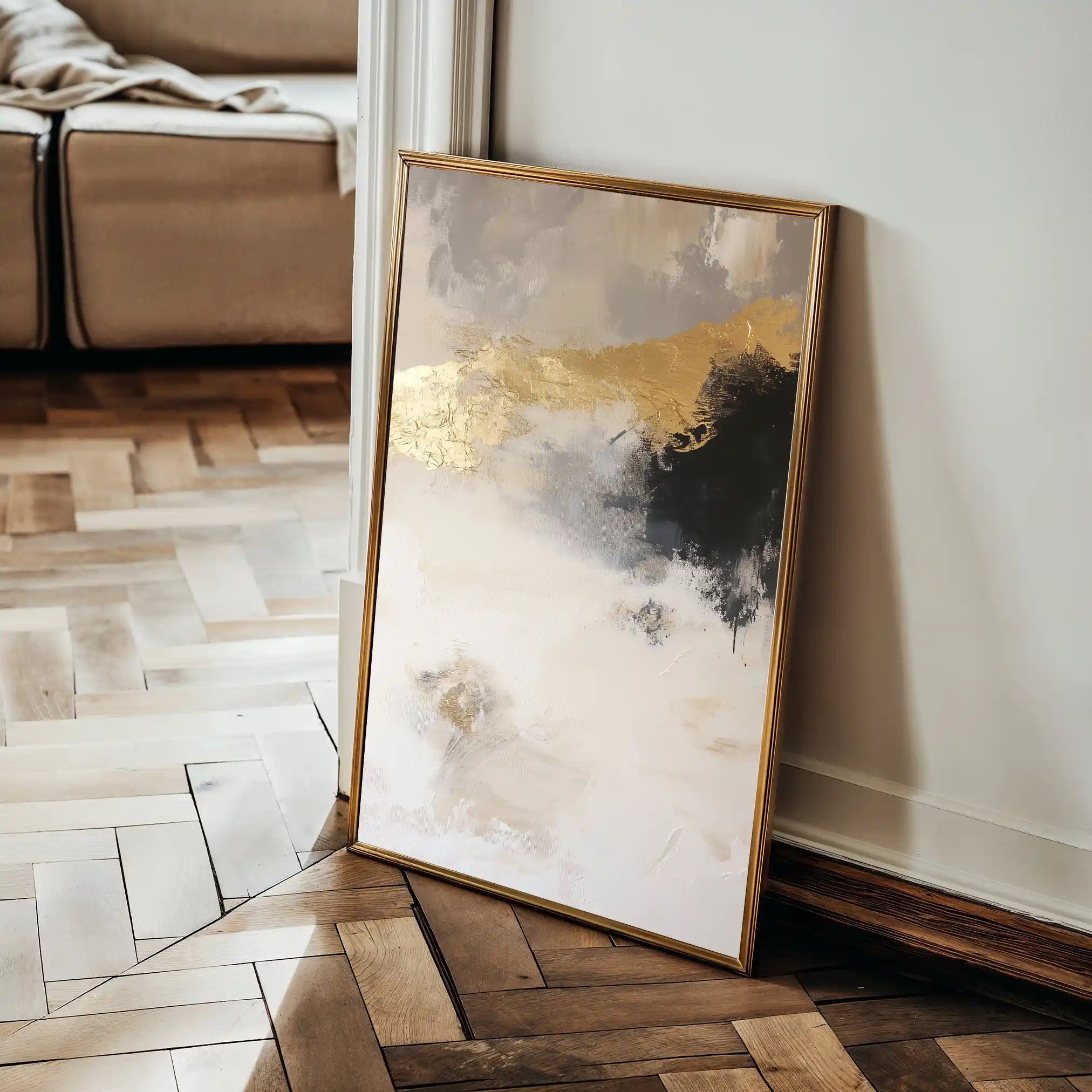 Abstract 442 Canvas Art 60 x 40 cm / Black