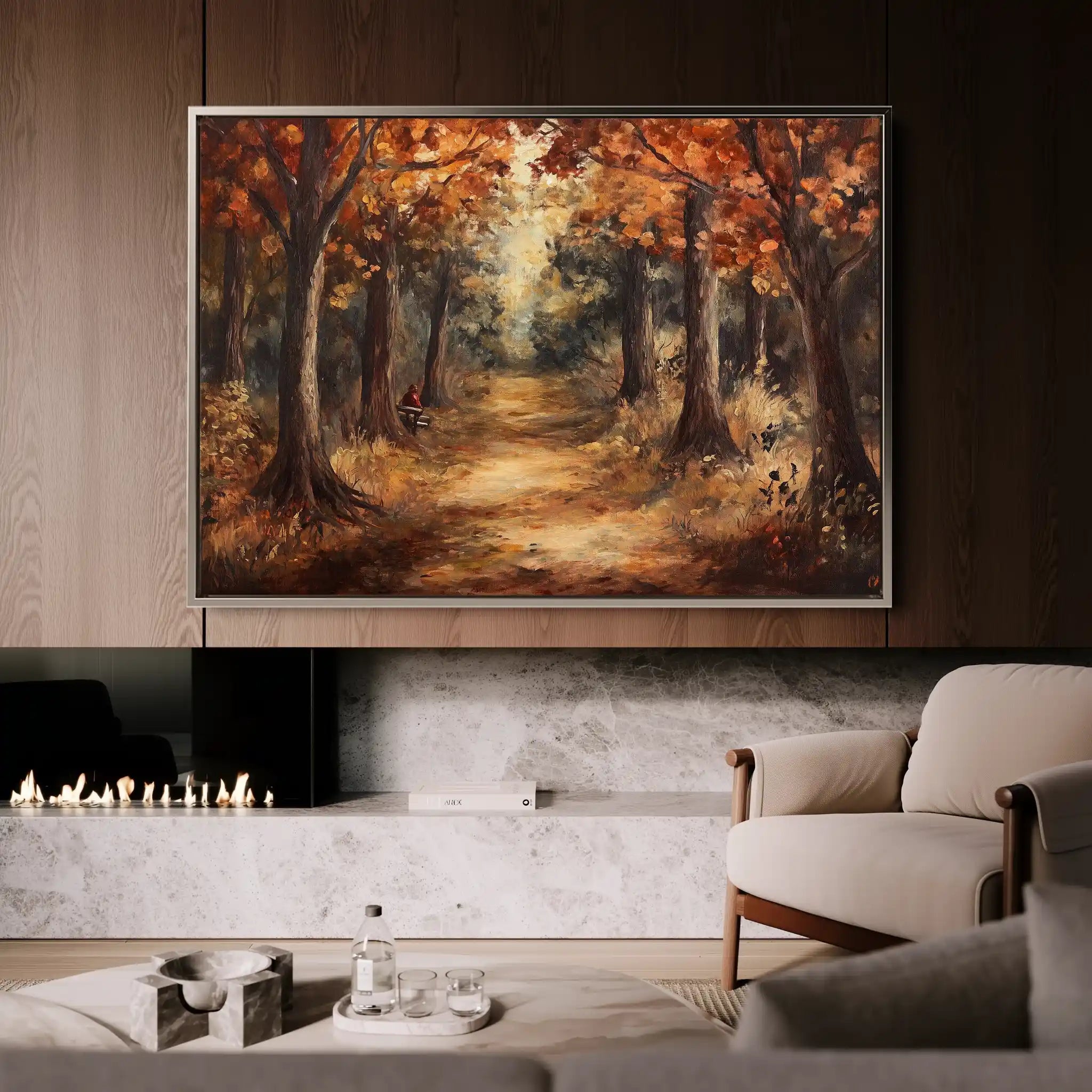 Landscape 442 Canvas Art 60 x 40 cm / Black