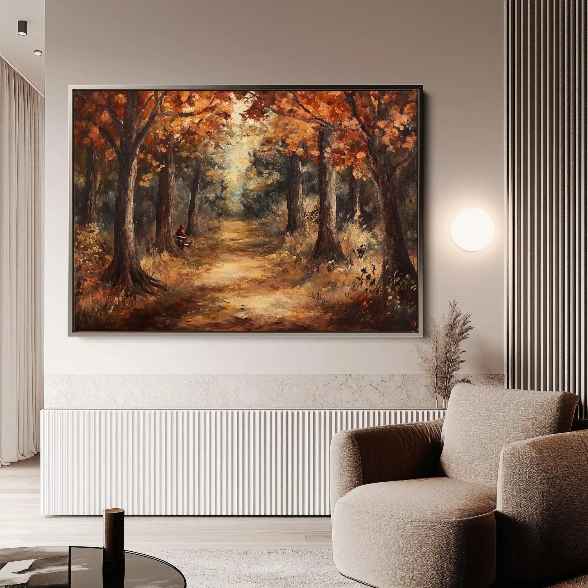 Landscape 442 Canvas Art 60 x 40 cm / Black