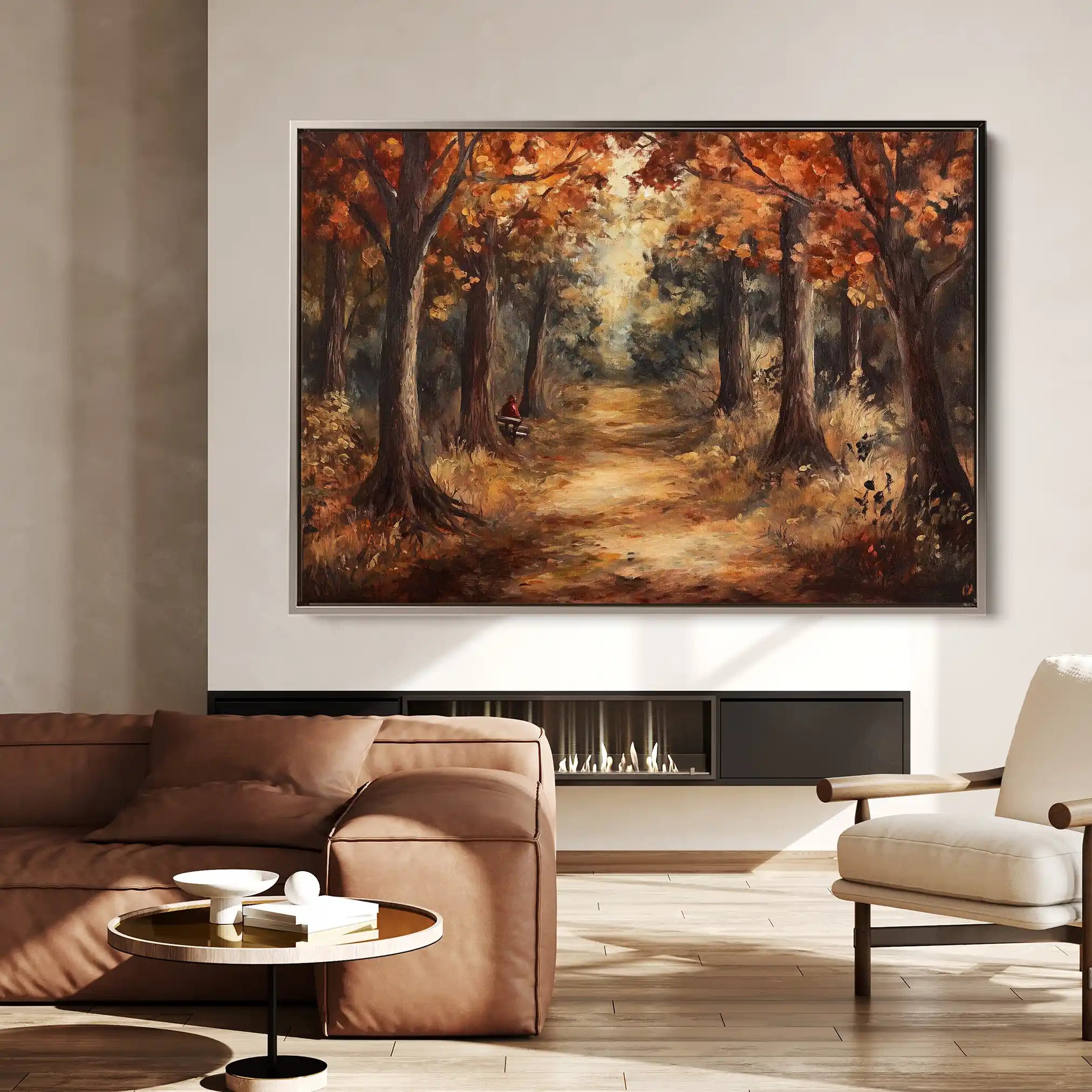 Landscape 442 Canvas Art 60 x 40 cm / Black