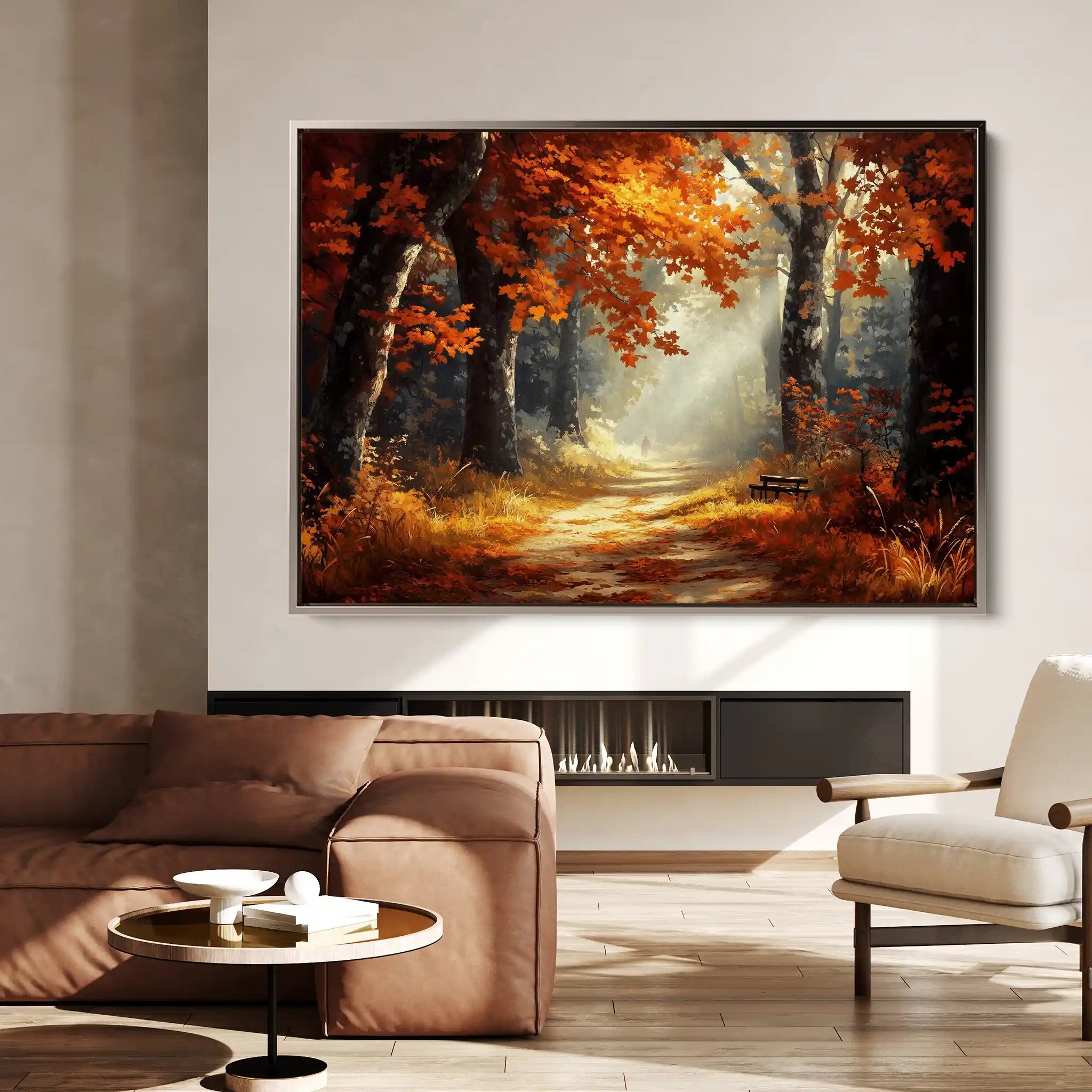 Landscape 443 Canvas Art 60 x 40 cm / Black