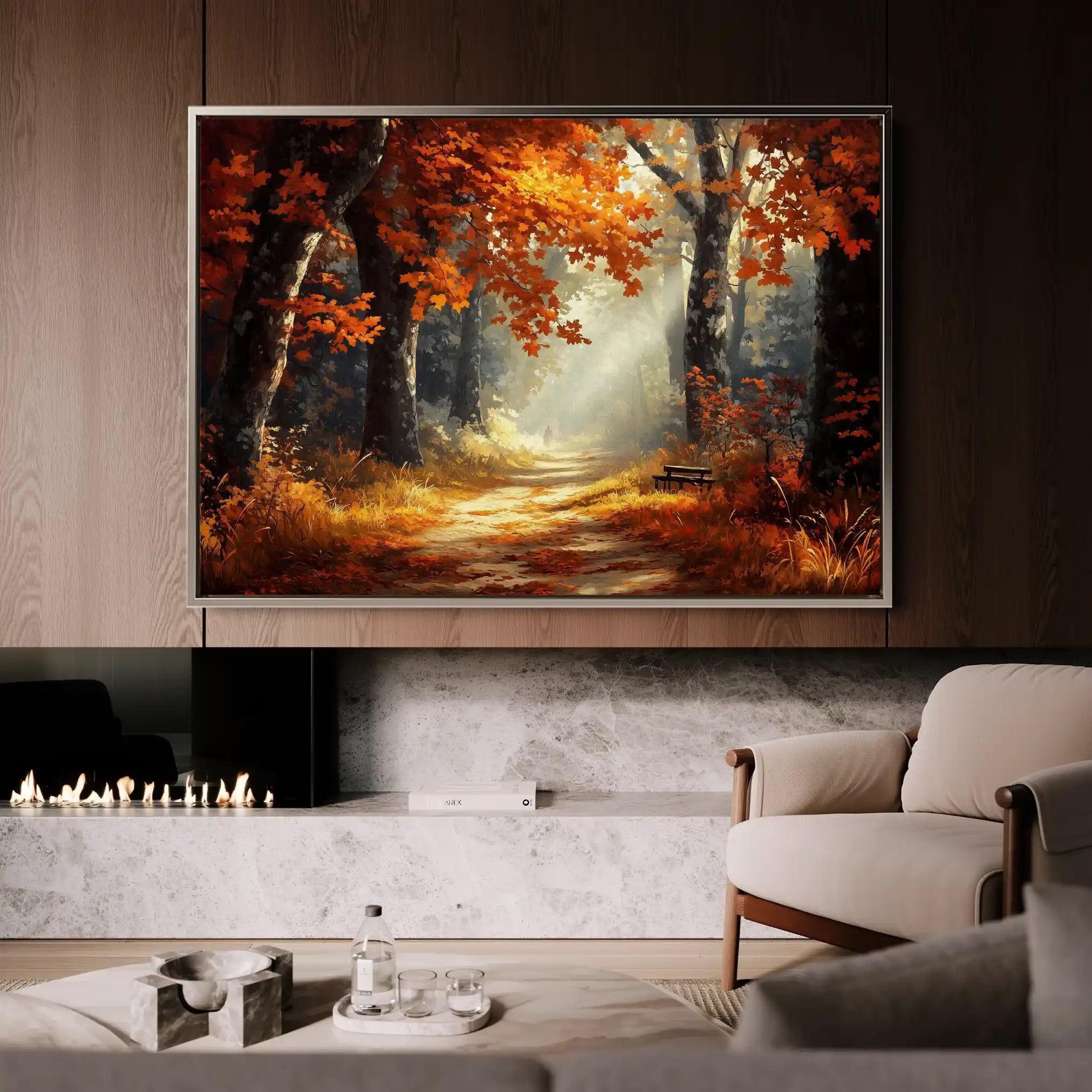 Landscape 443 Canvas Art 60 x 40 cm / Black