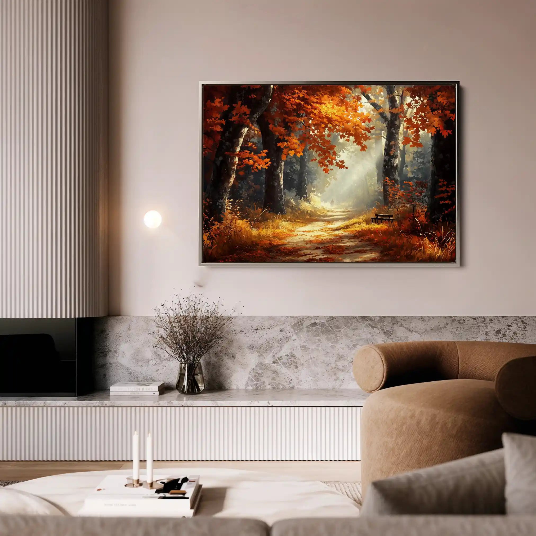 Landscape 443 Canvas Art 60 x 40 cm / Black