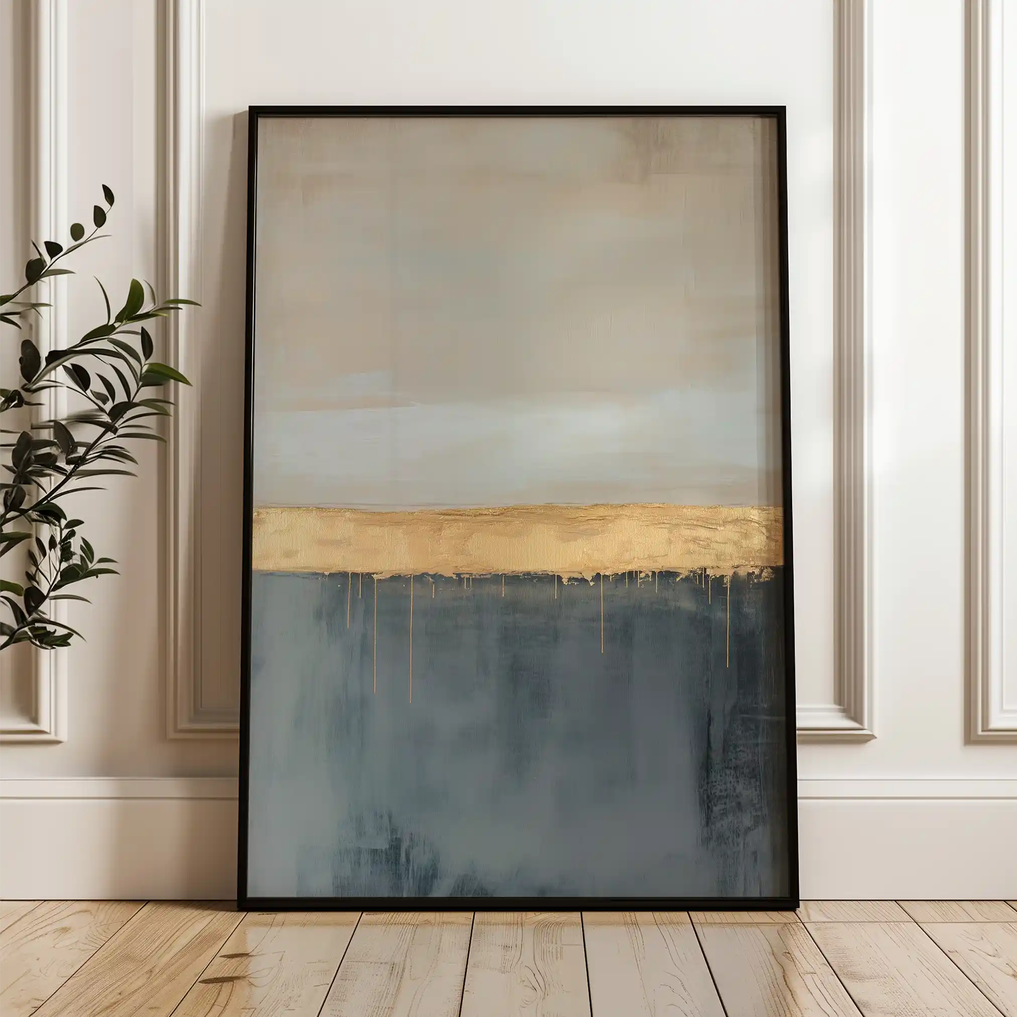 Abstract 445 Canvas Art 60 x 40 cm / Black