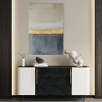 Abstract 445 Canvas Art 60 x 40 cm / Black