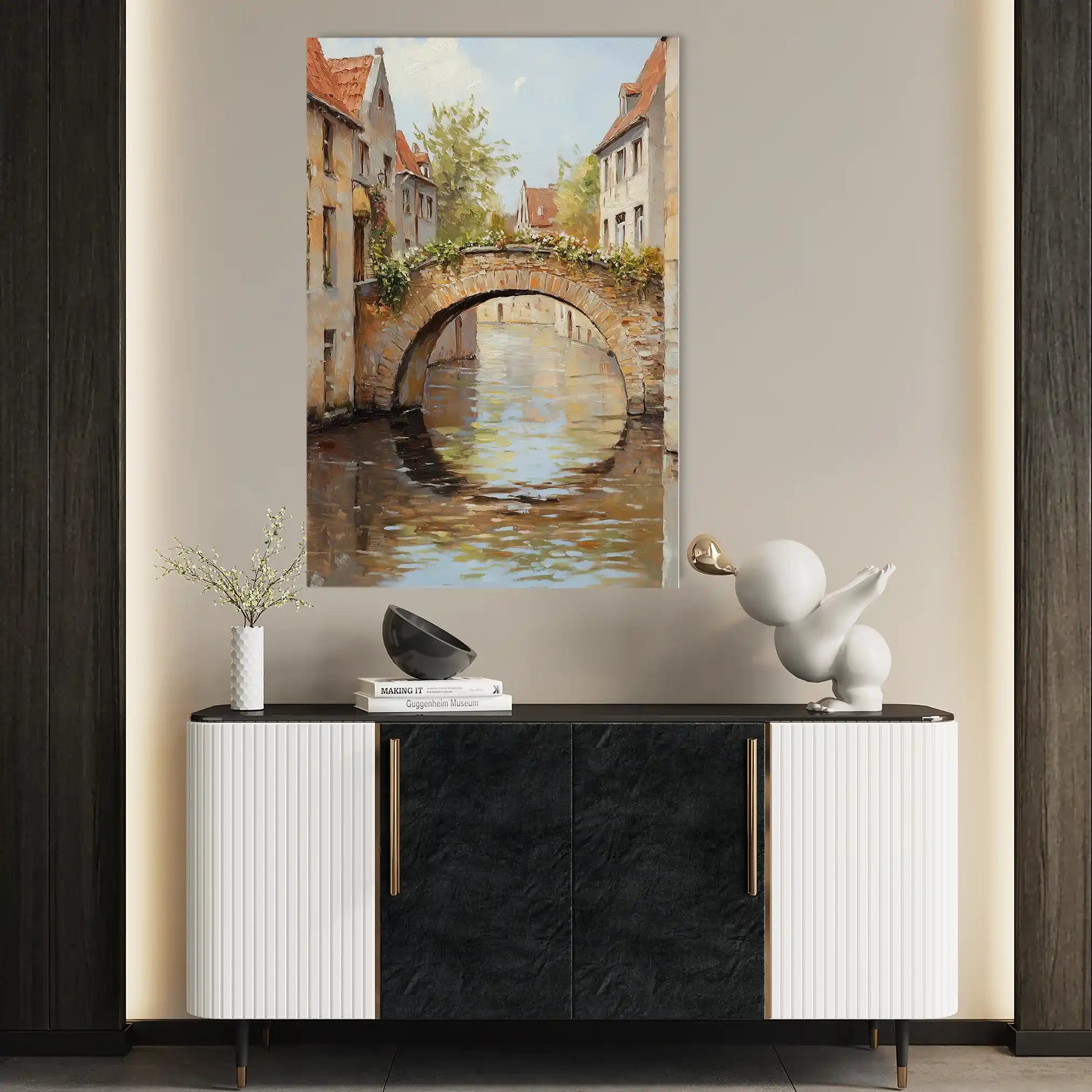 Landscape 445 Canvas Art 60 x 40 cm / Black