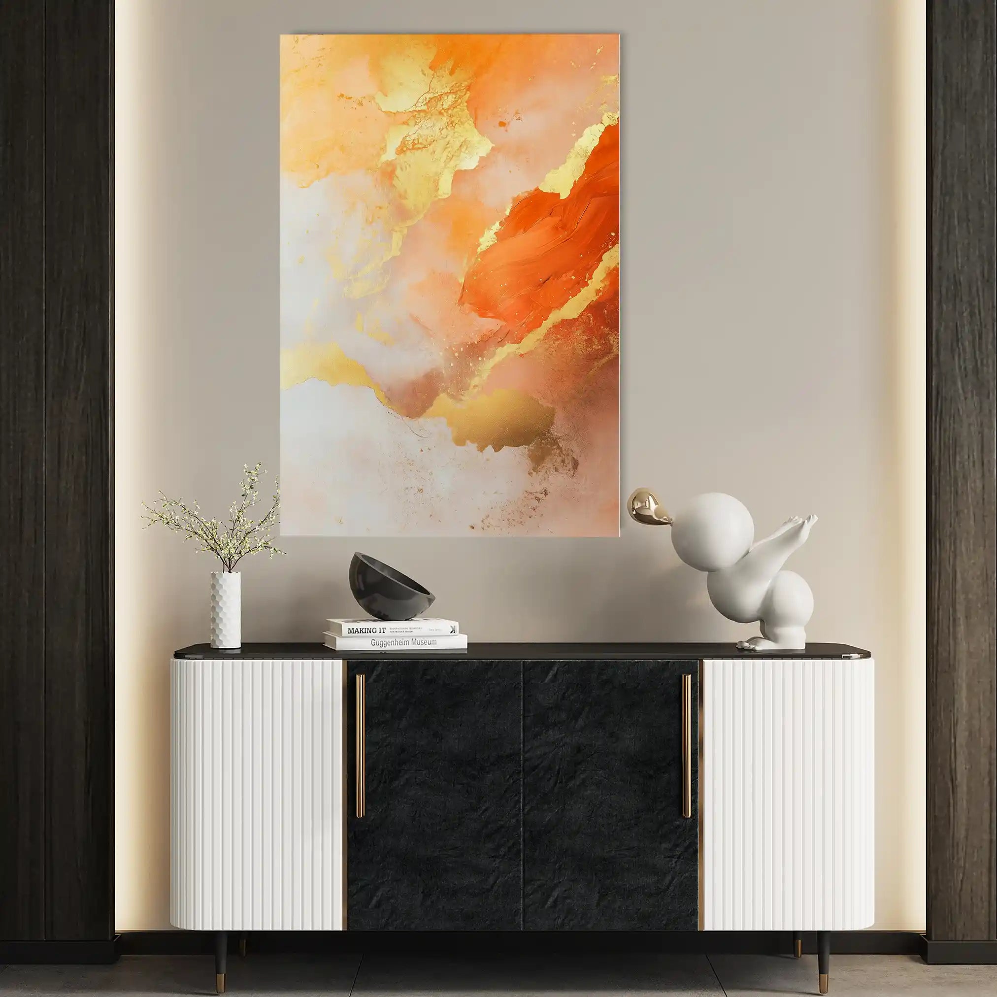 Abstract 446 Canvas Art 60 x 40 cm / Black