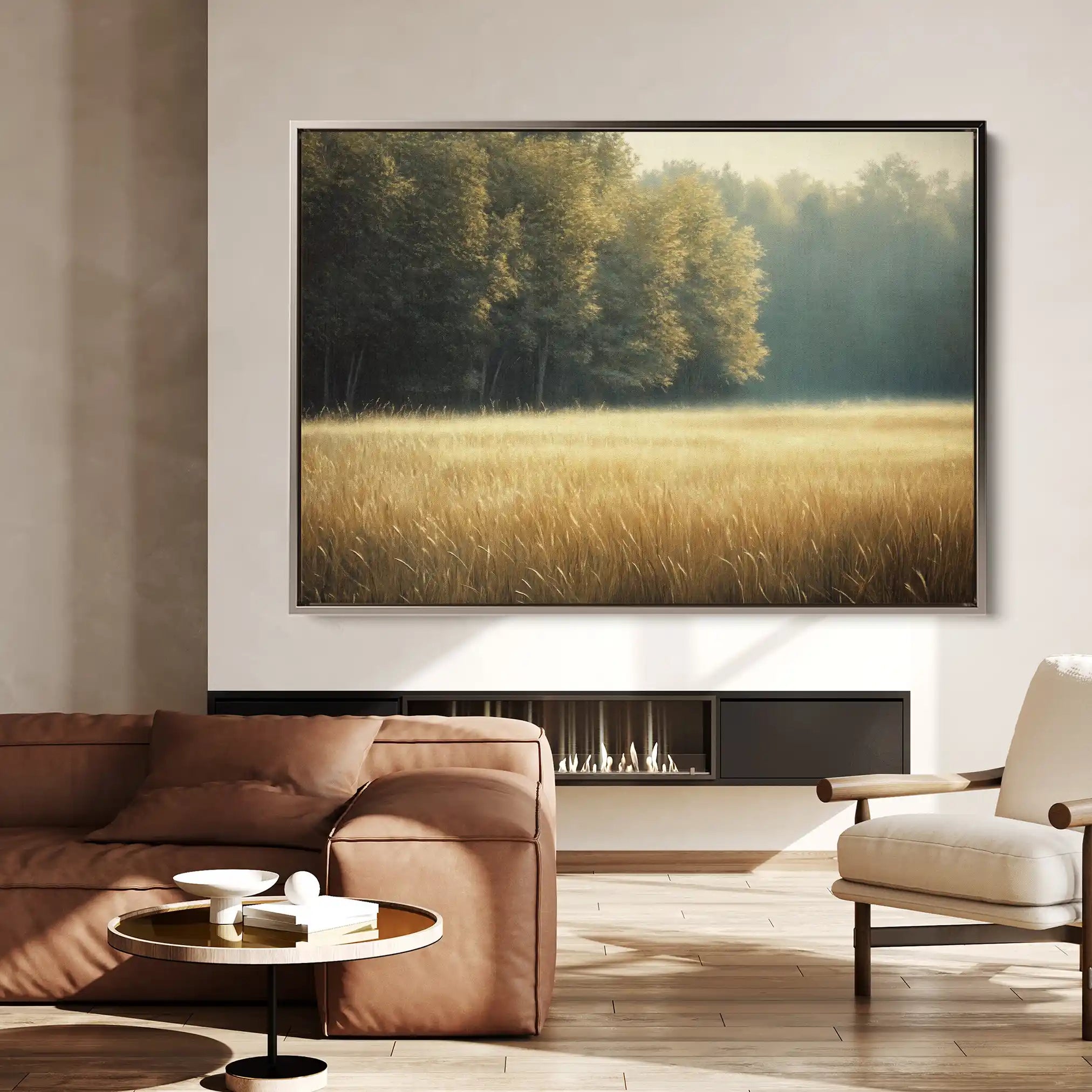 Landscape 449 Canvas Art 60 x 40 cm / Black