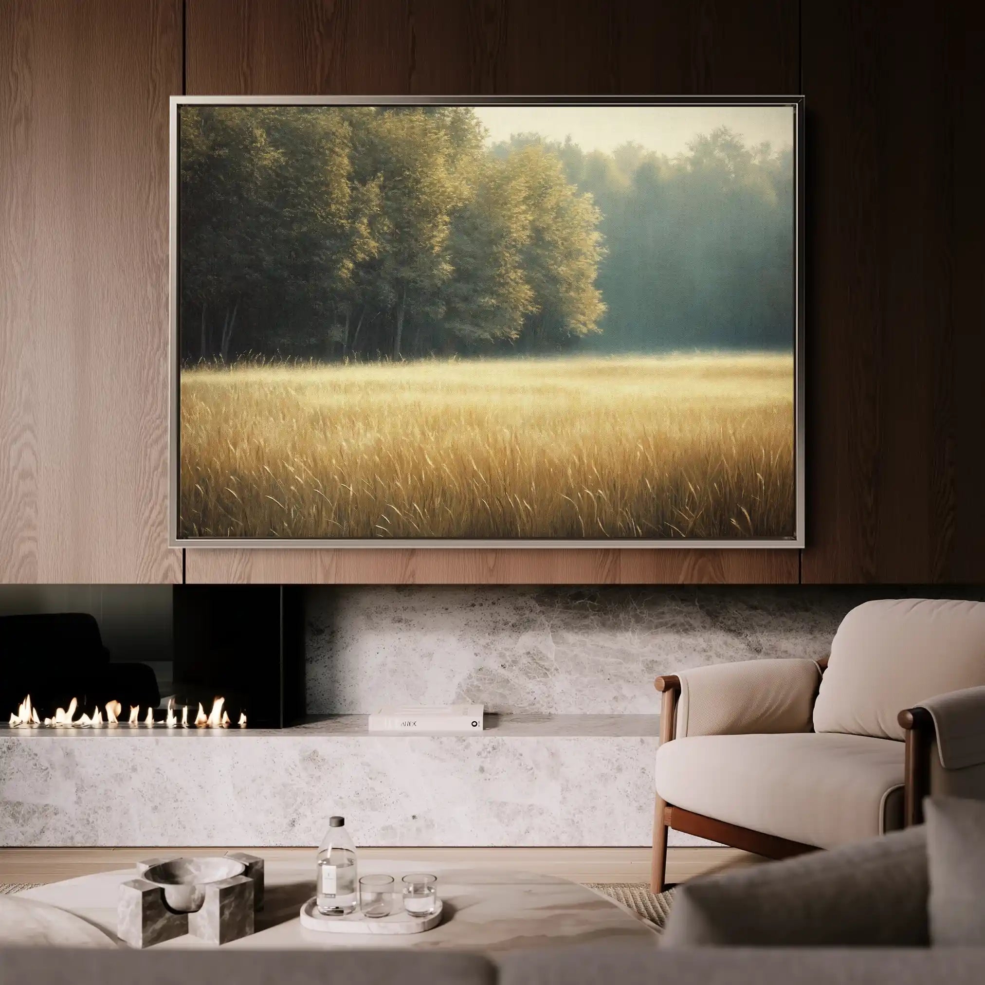 Landscape 449 Canvas Art 60 x 40 cm / Black