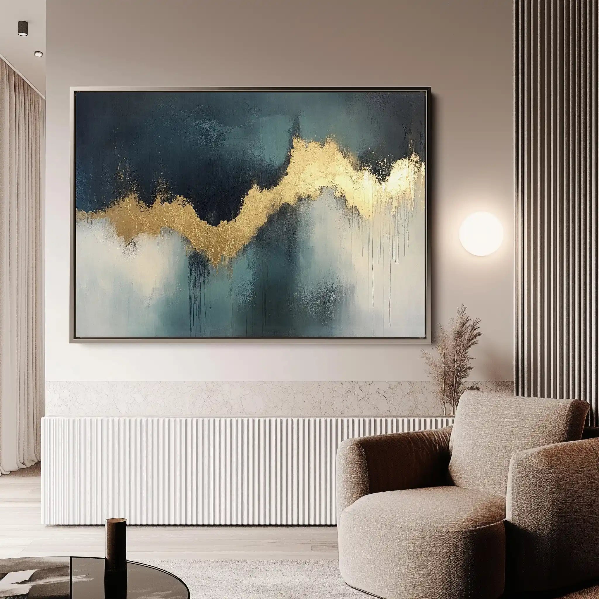 Abstract 451 Canvas Art 60 x 40 cm / Black