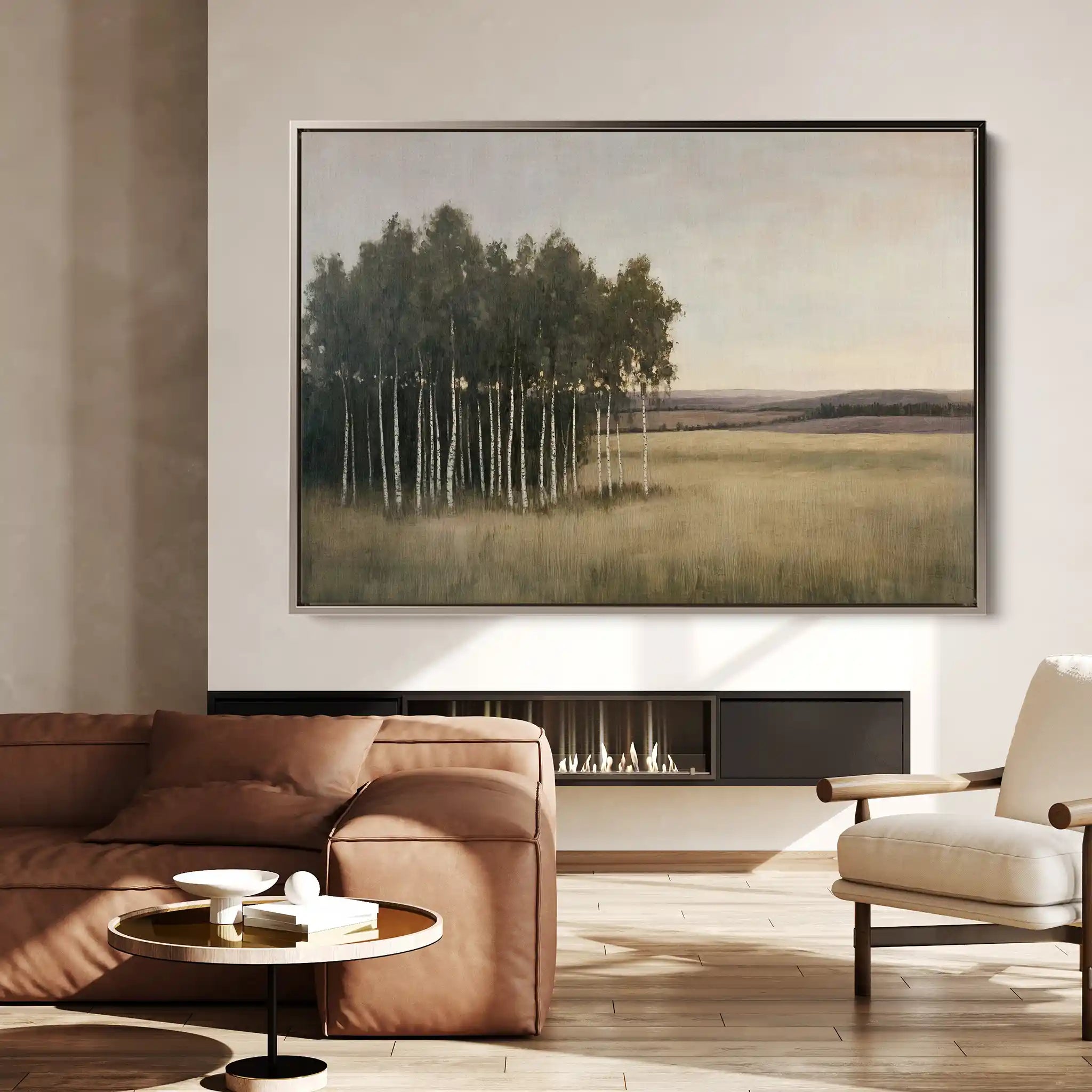 Landscape 451 Canvas Art 60 x 40 cm / Black
