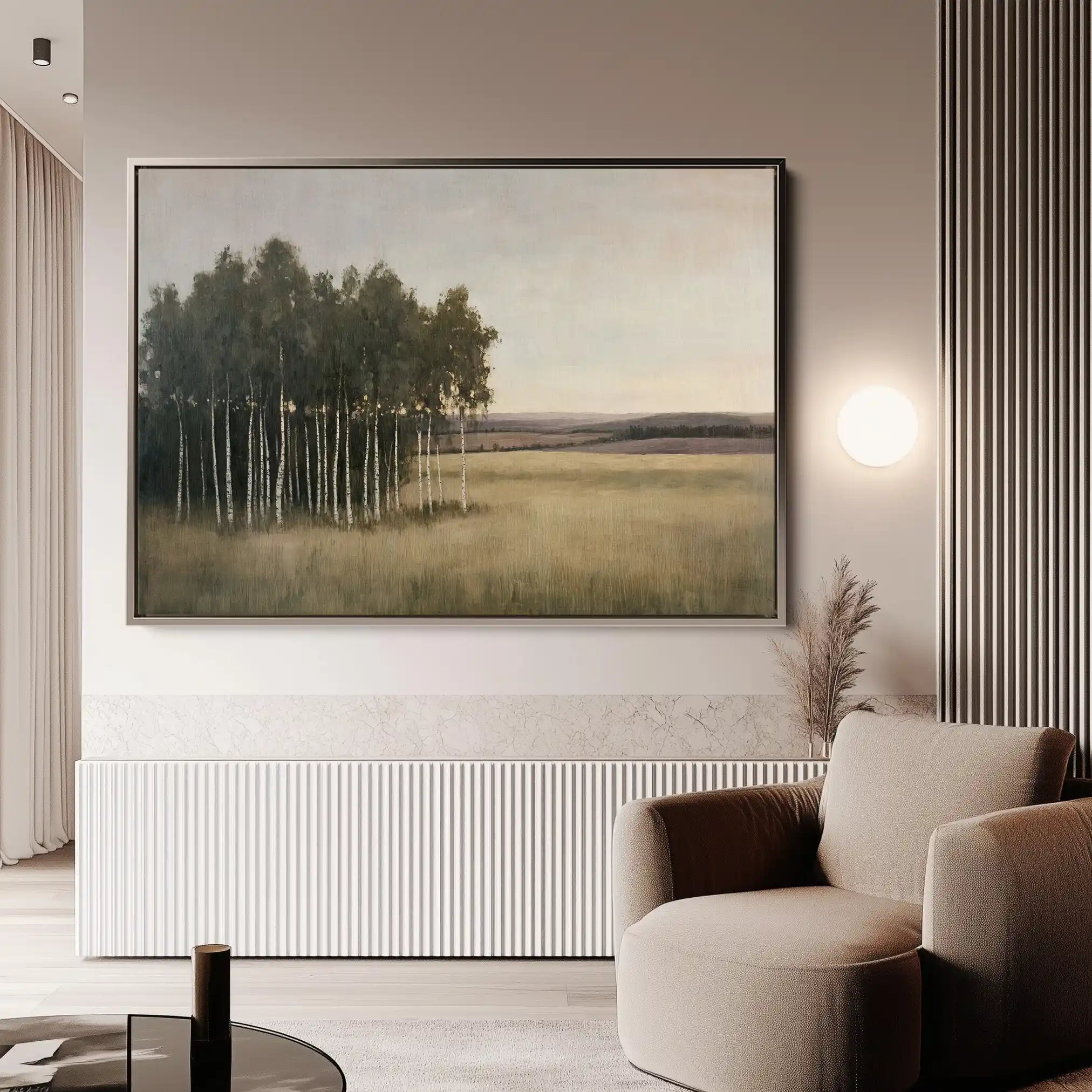 Landscape 451 Canvas Art 60 x 40 cm / Black