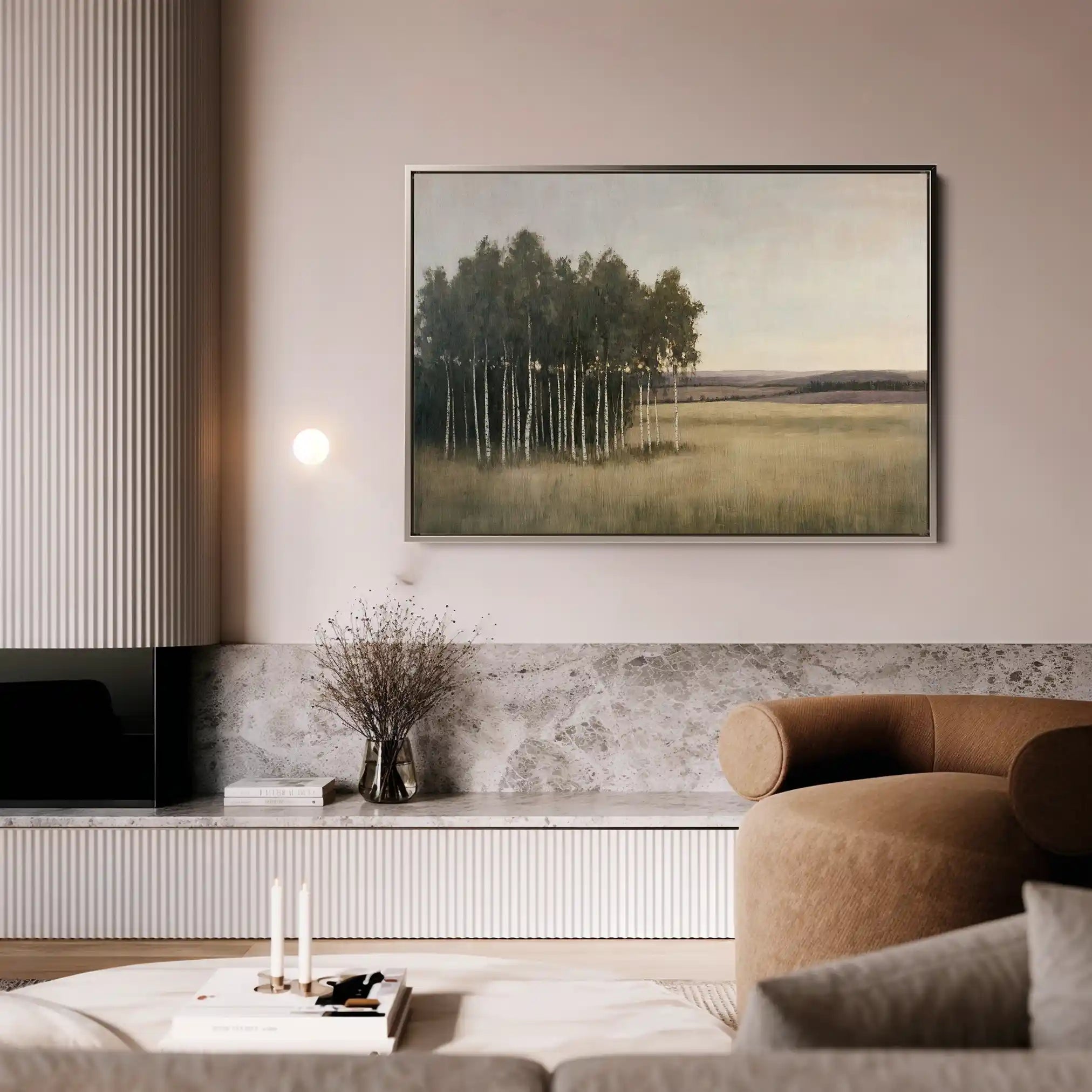 Landscape 451 Canvas Art 60 x 40 cm / Black