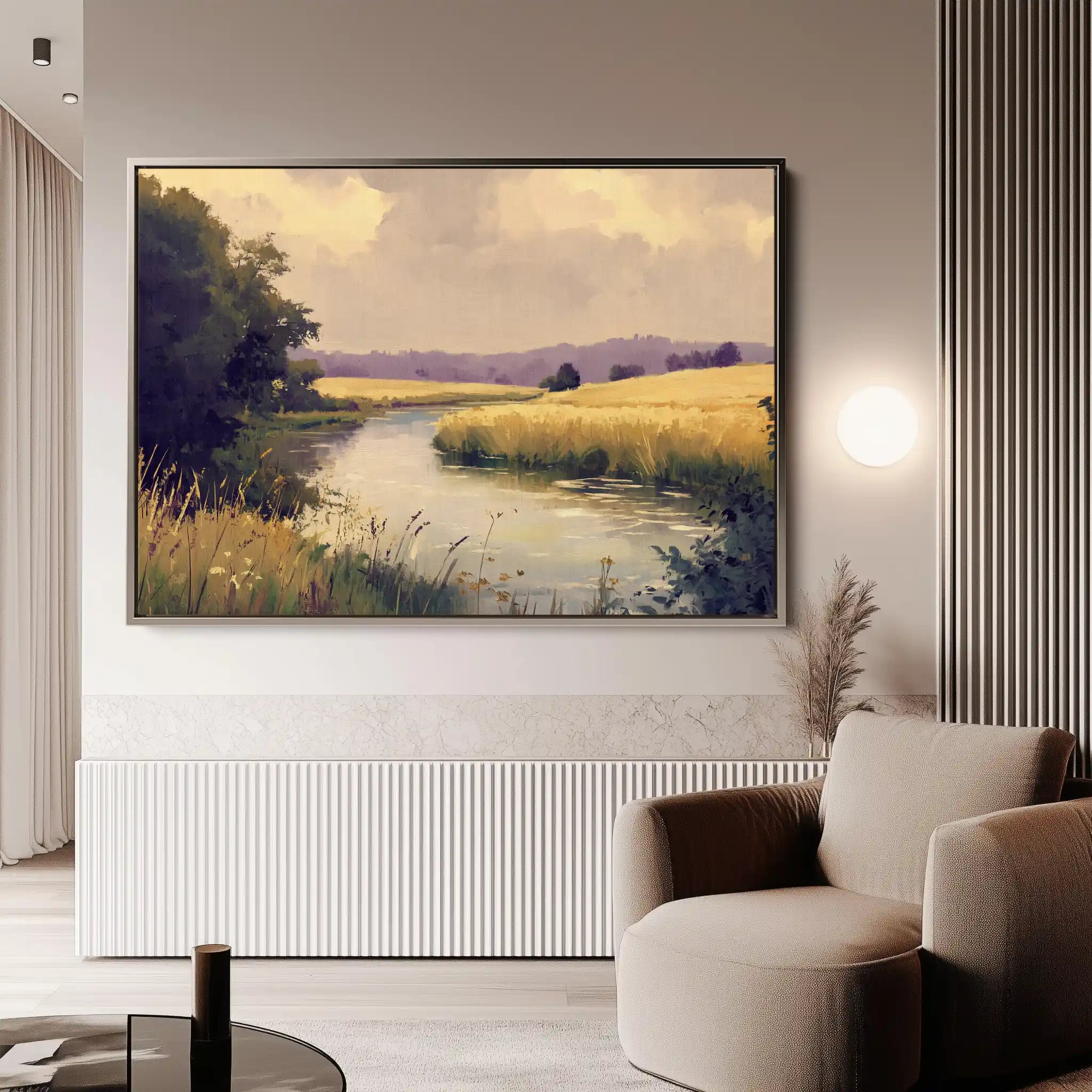 Landscape 452 Canvas Art 60 x 40 cm / Black