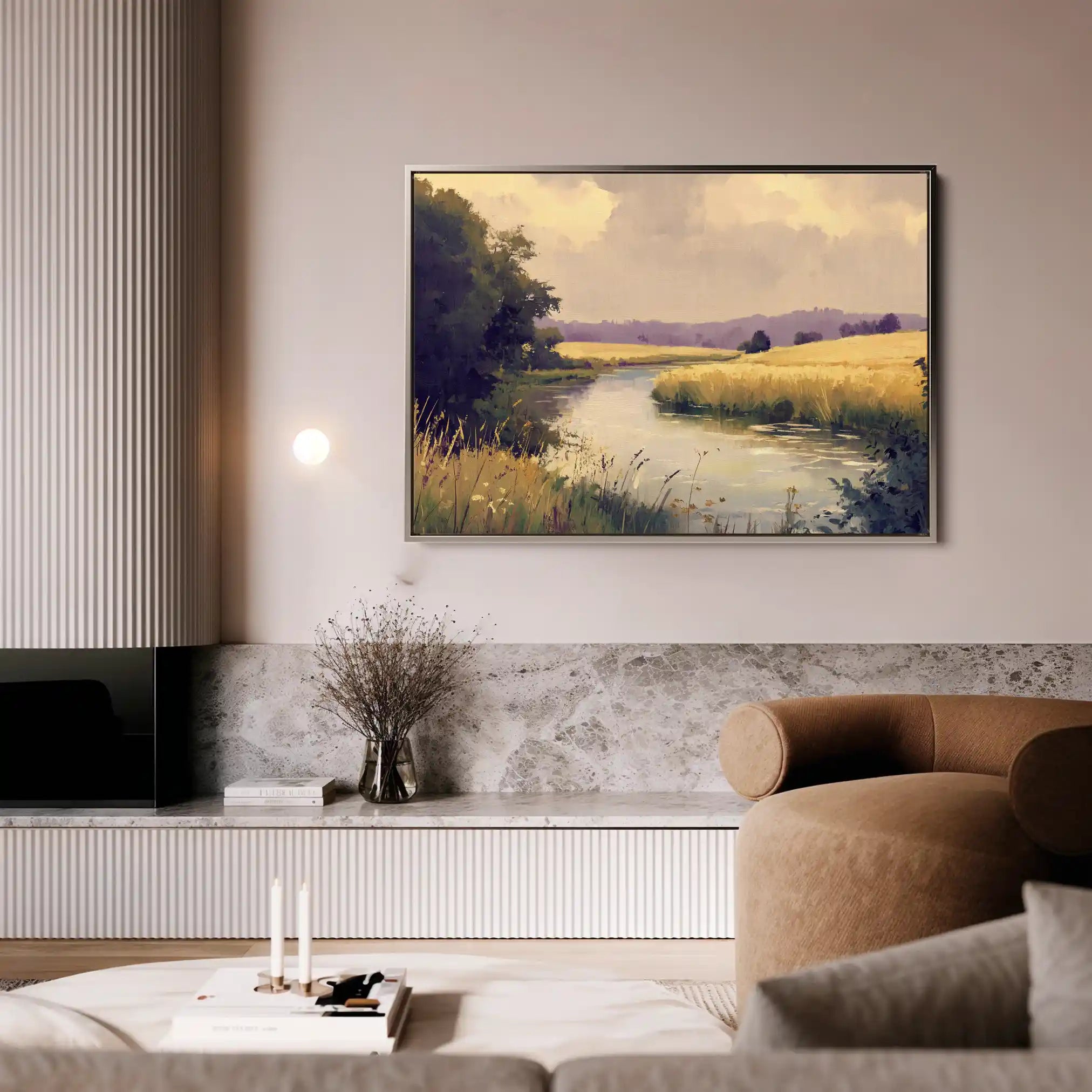Landscape 452 Canvas Art 60 x 40 cm / Black