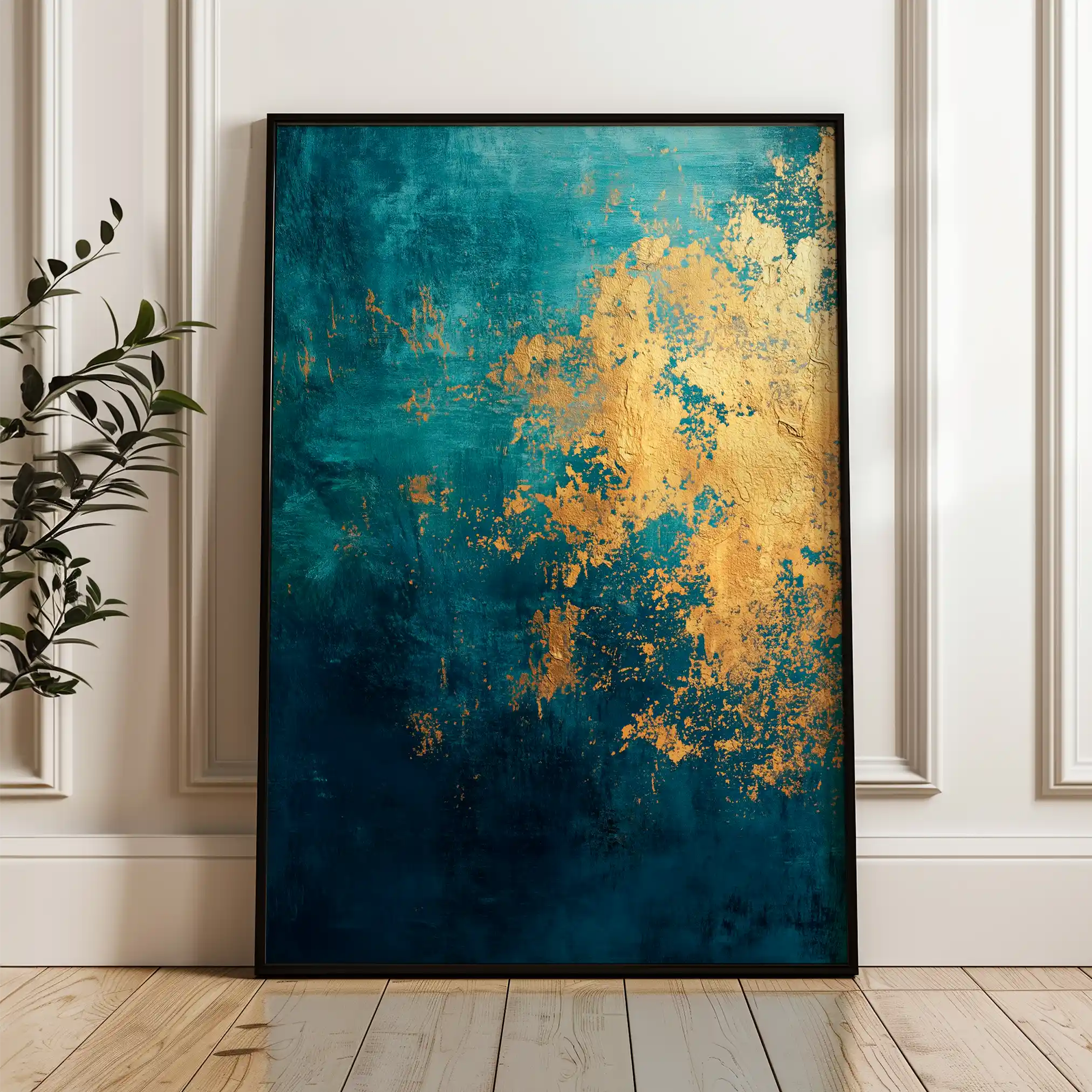 Abstract 453 Canvas Art 60 x 40 cm / Black
