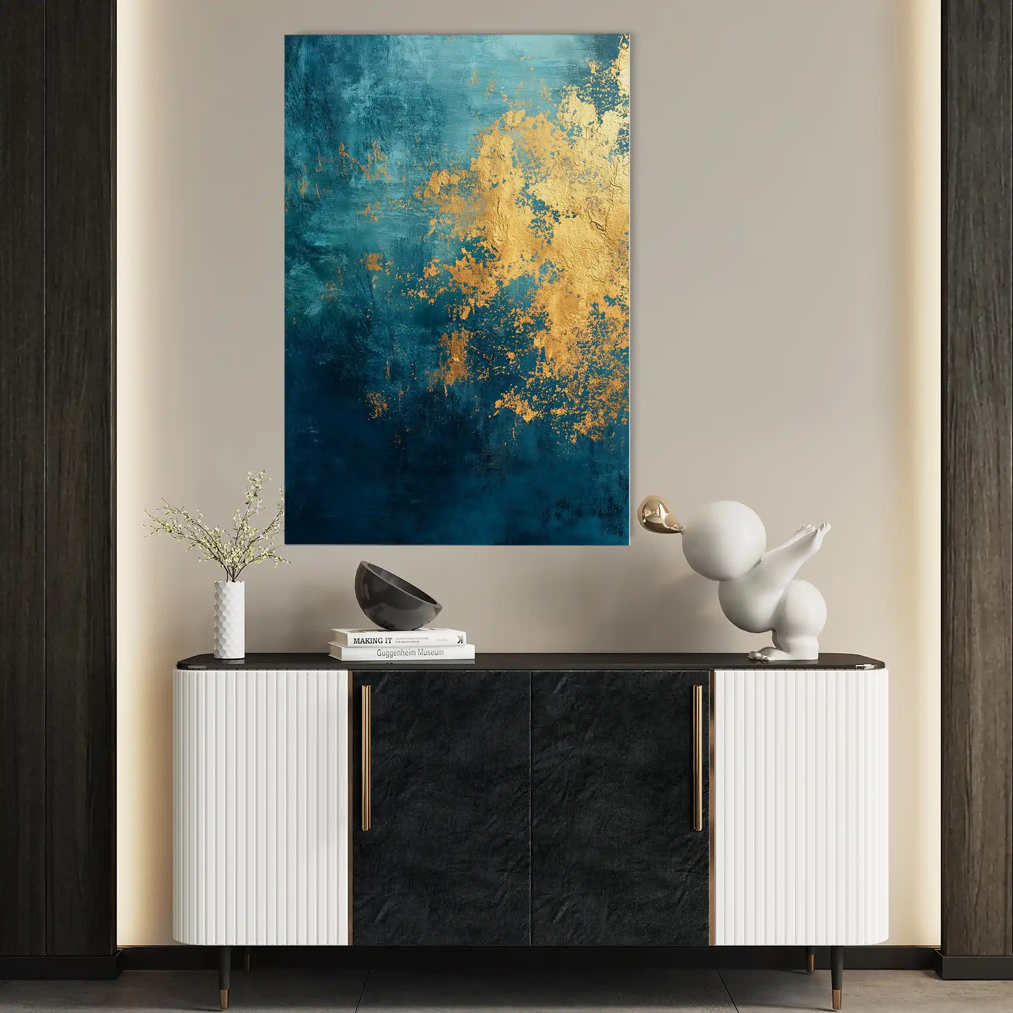 Abstract 453 Canvas Art 60 x 40 cm / Black