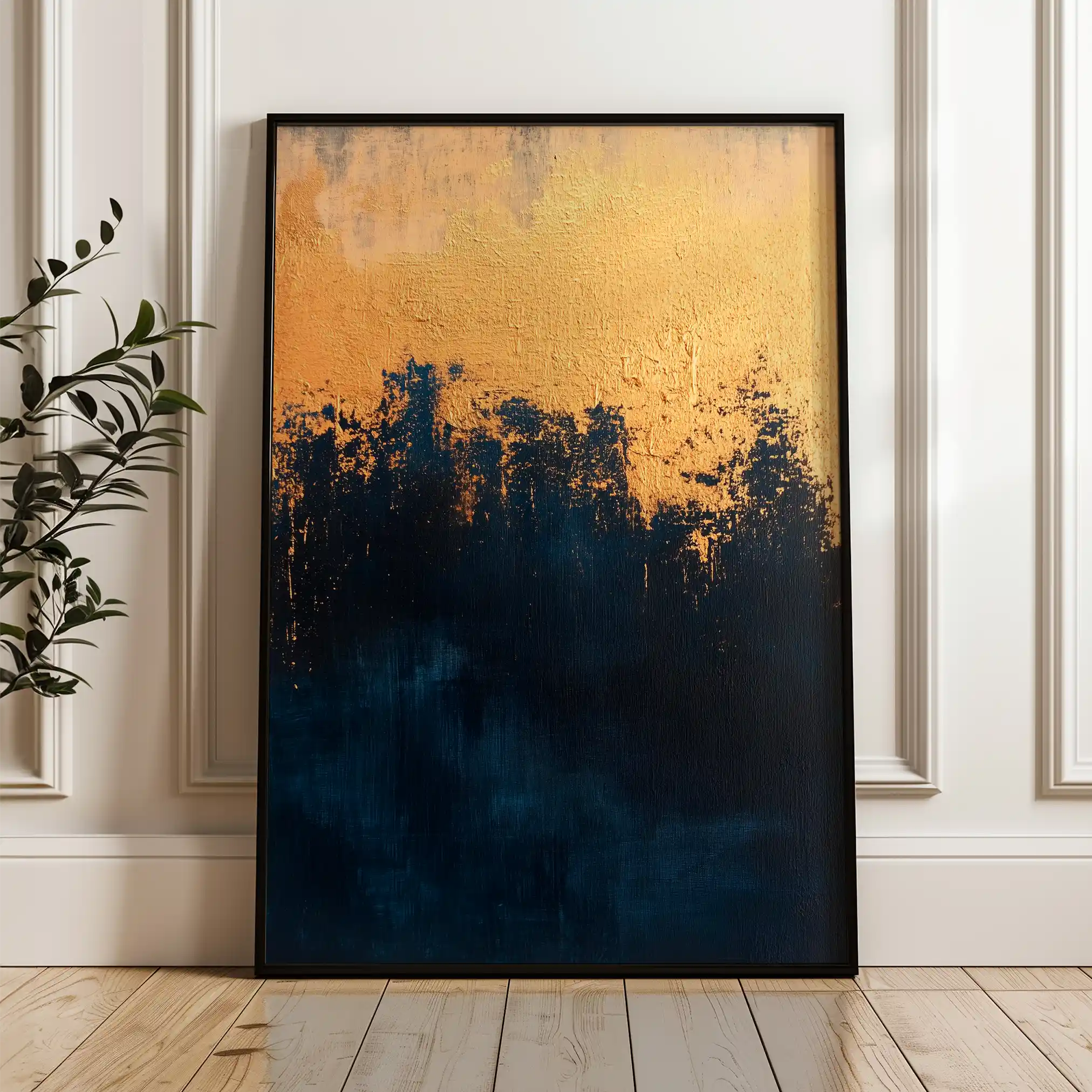 Abstract 454 Canvas Art 60 x 40 cm / Black