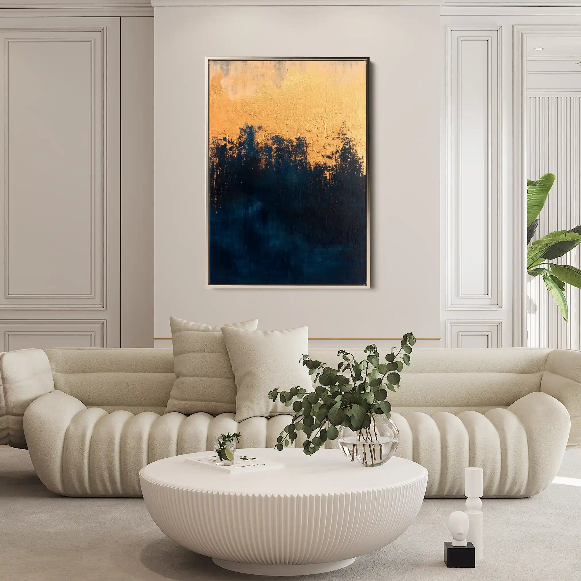 Abstract 454 Canvas Art 60 x 40 cm / Black