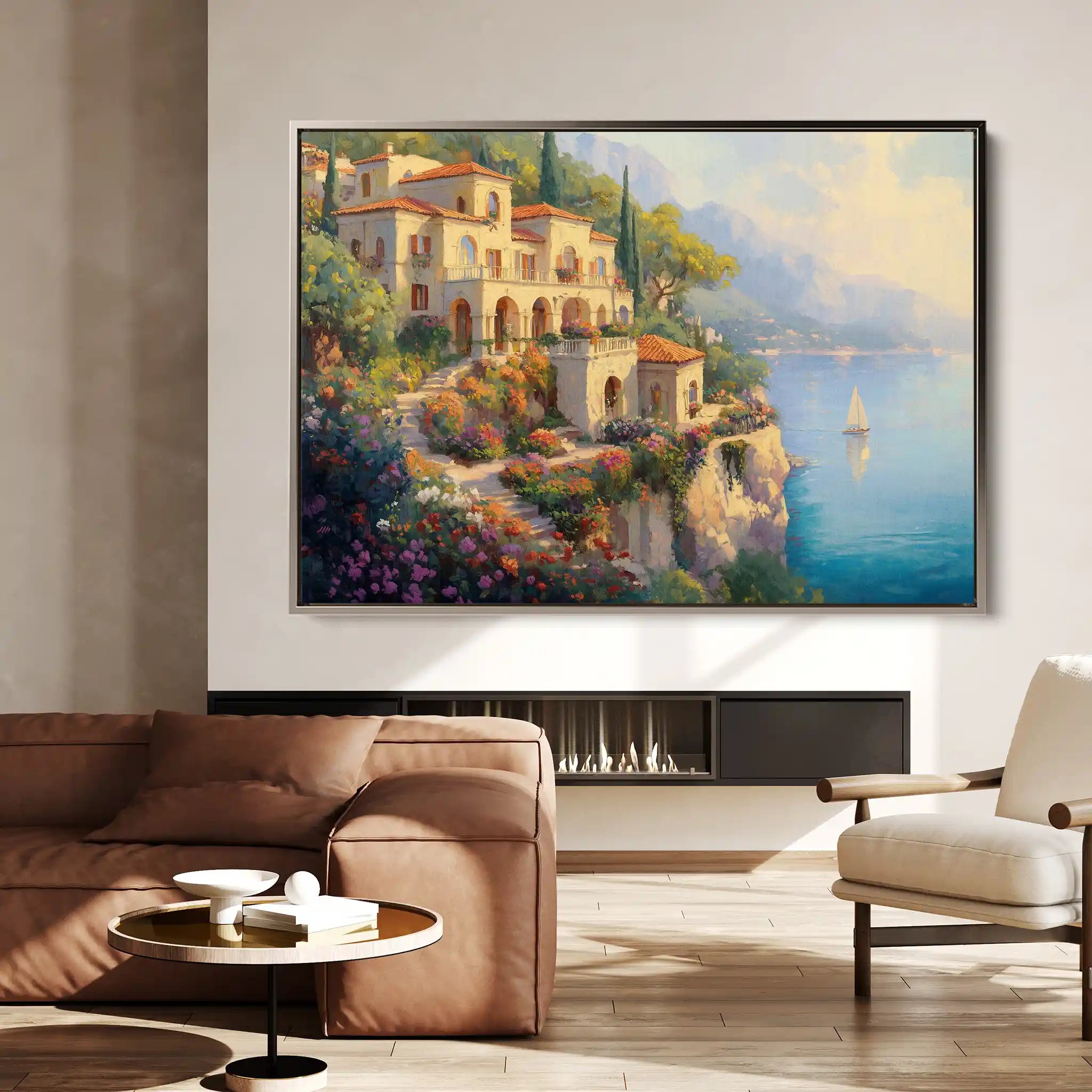 Landscape 454 Canvas Art 60 x 40 cm / Black