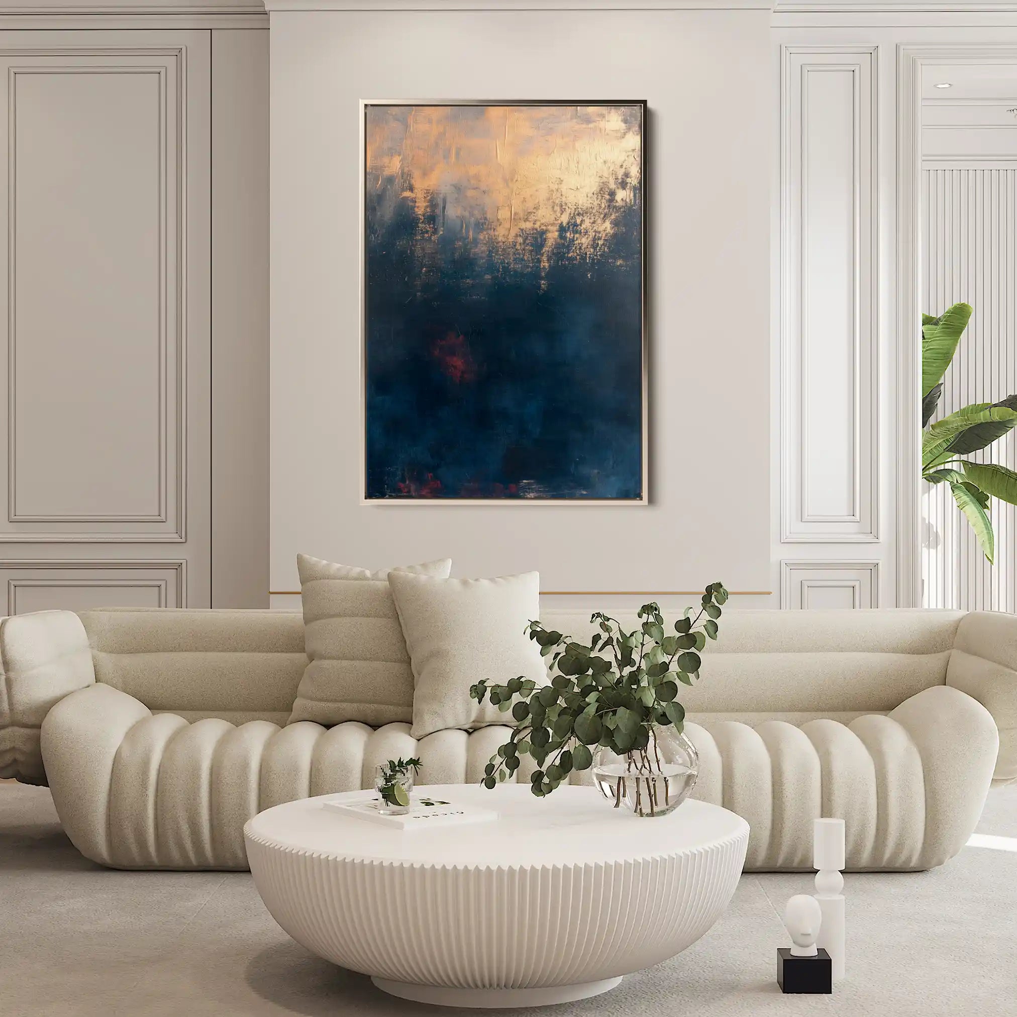 Abstract 455 Canvas Art 60 x 40 cm / Black