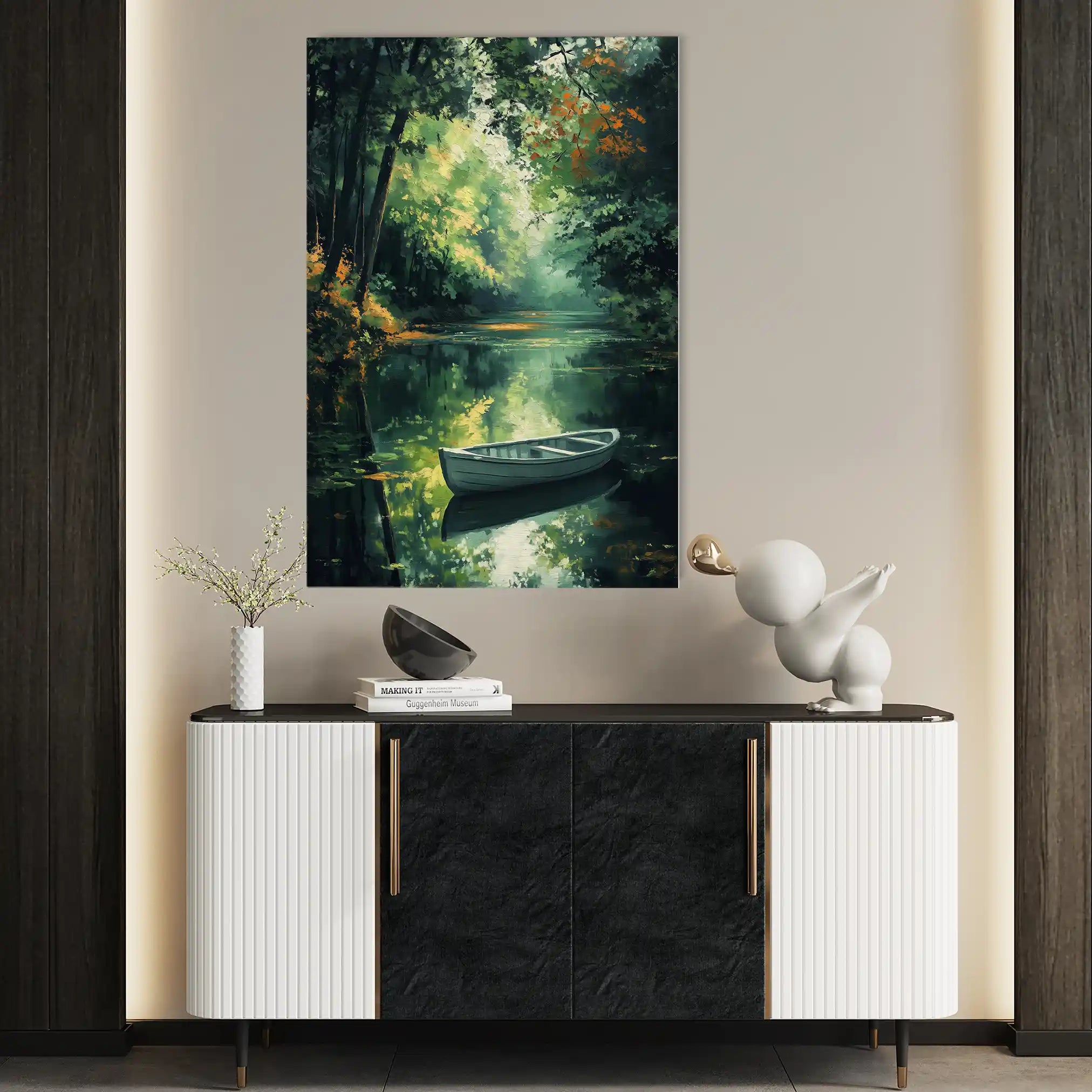 Landscape 455 Canvas Art 60 x 40 cm / Black