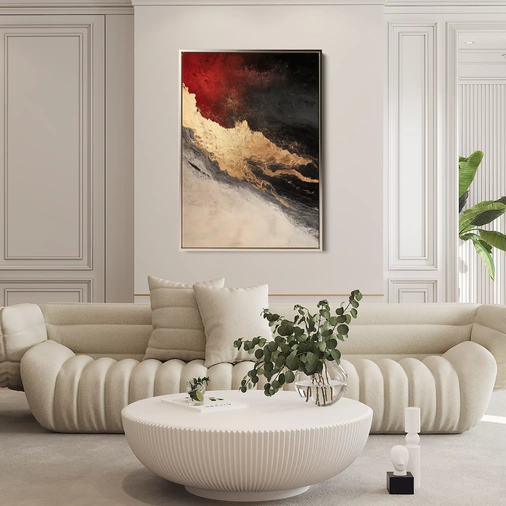 Abstract 456 Canvas Art 60 x 40 cm / Black