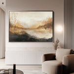 Abstract 458 Canvas Art 60 x 40 cm / Black