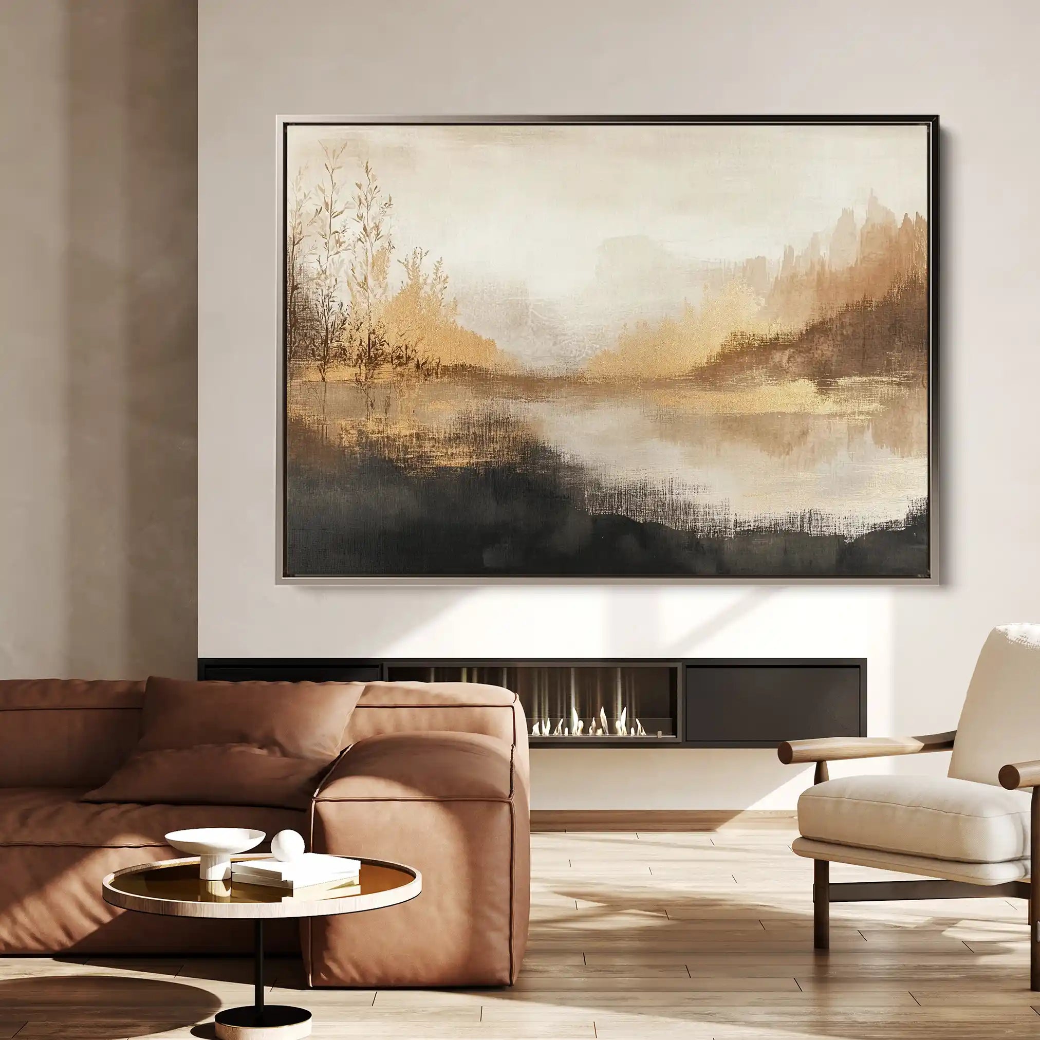 Abstract 458 Canvas Art 60 x 40 cm / Black
