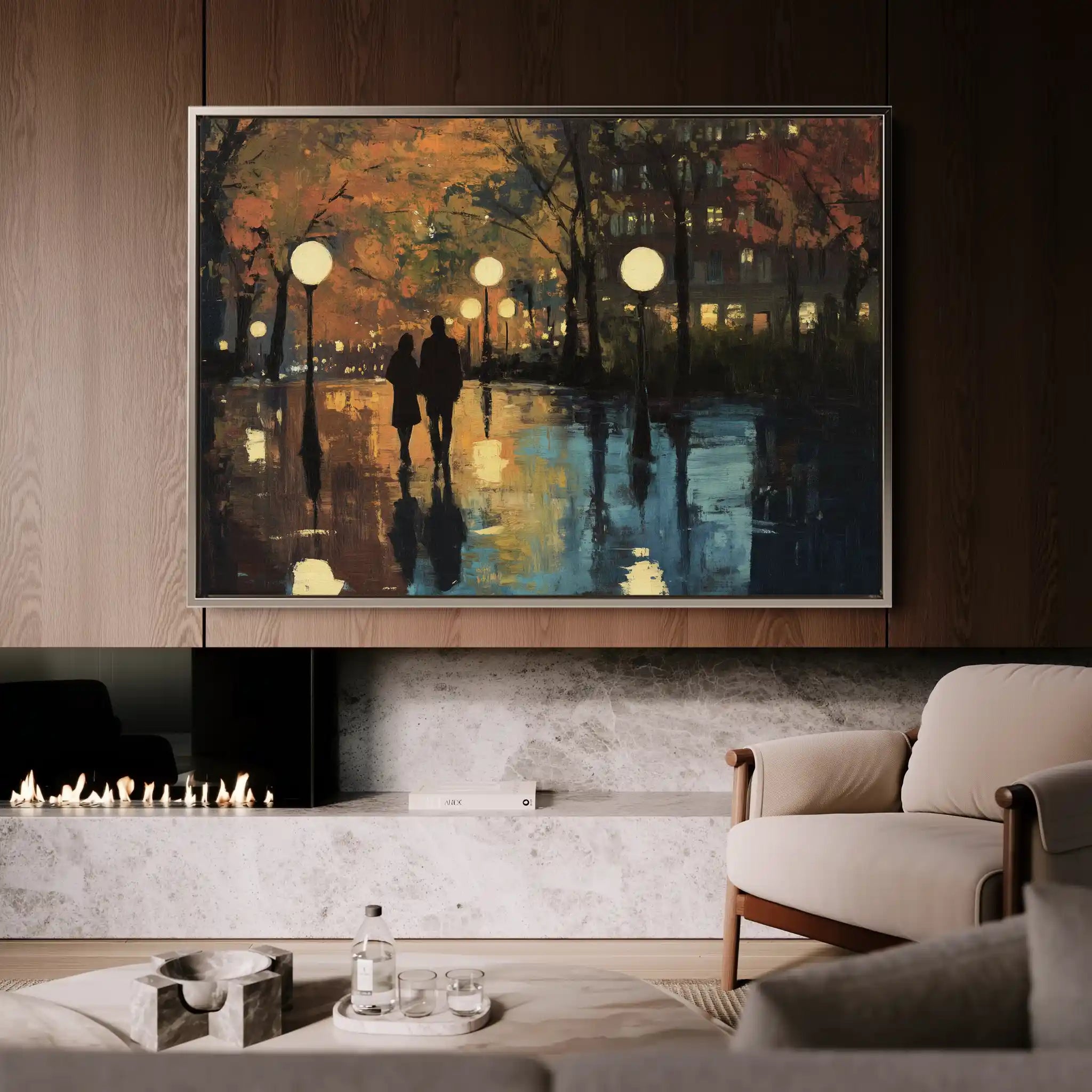 Landscape 466 Canvas Art 60 x 40 cm / Black